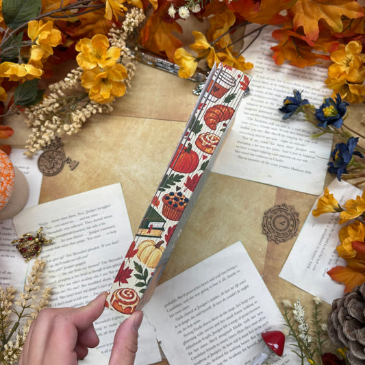 Falling Like Leaves by Misty Wilson special edition paperback with custom designed autumn edges middle