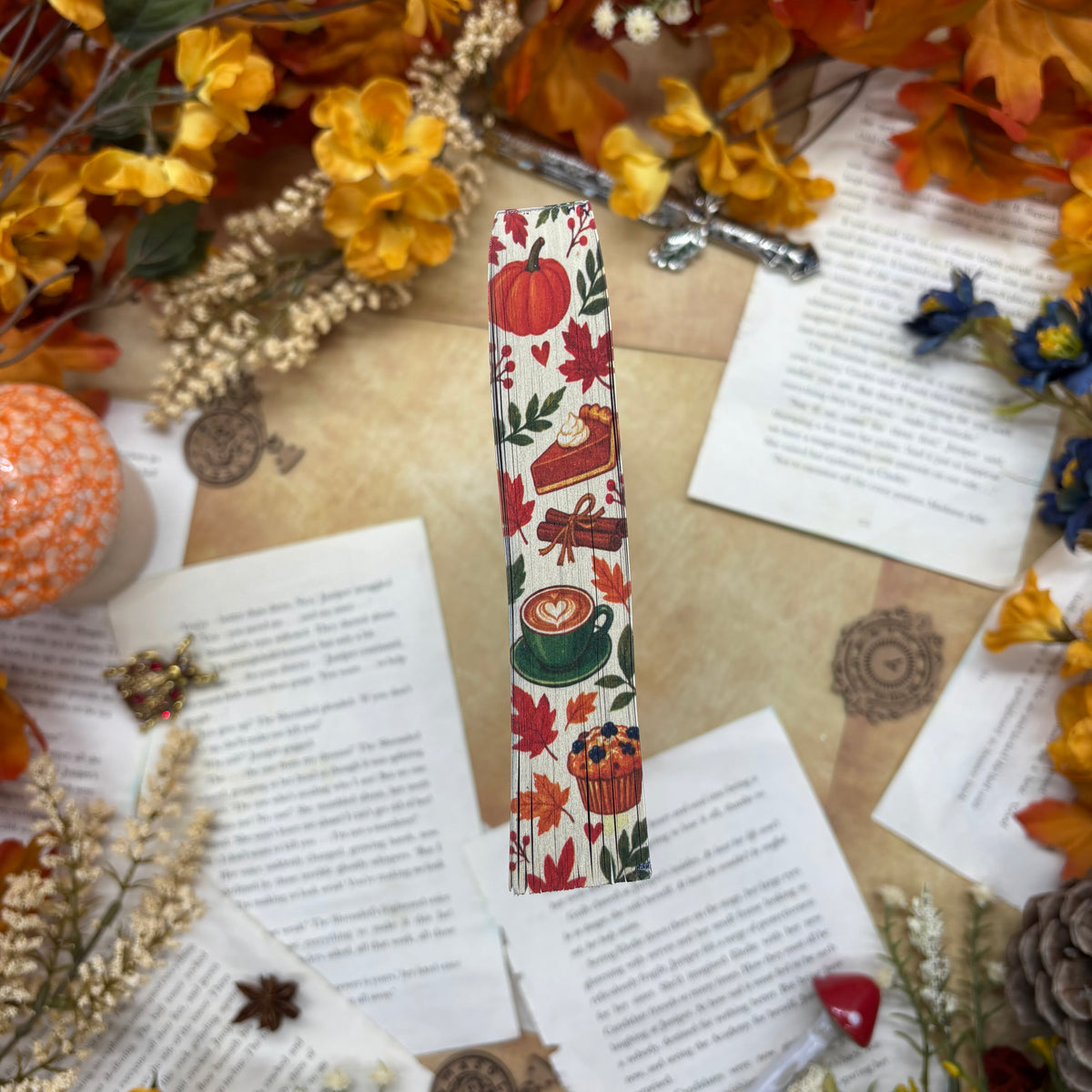 Falling Like Leaves by Misty Wilson special edition paperback with custom designed autumn edges top