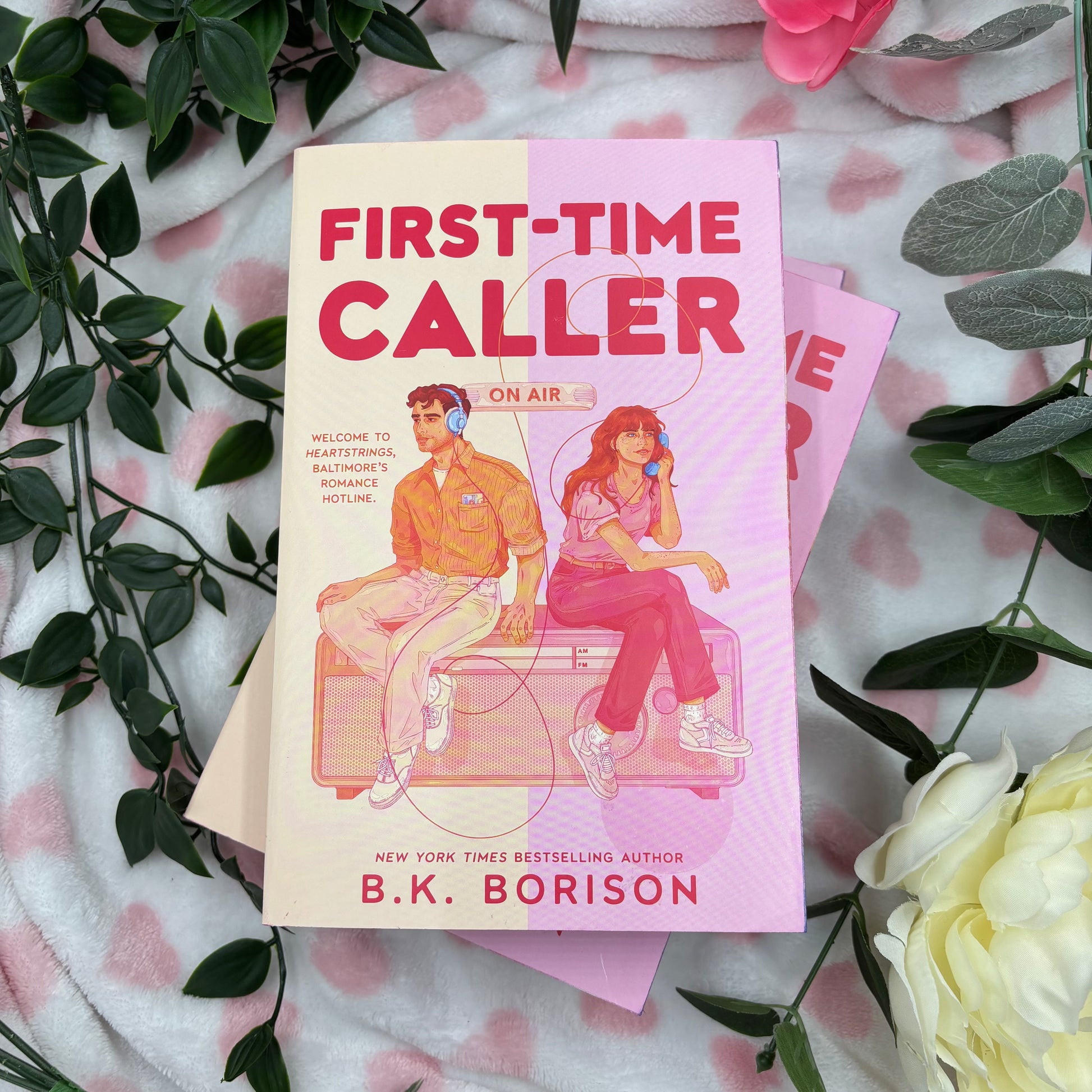 First Time Caller by B.K. Borison special edition paperback with custom sprayed edges cover view
