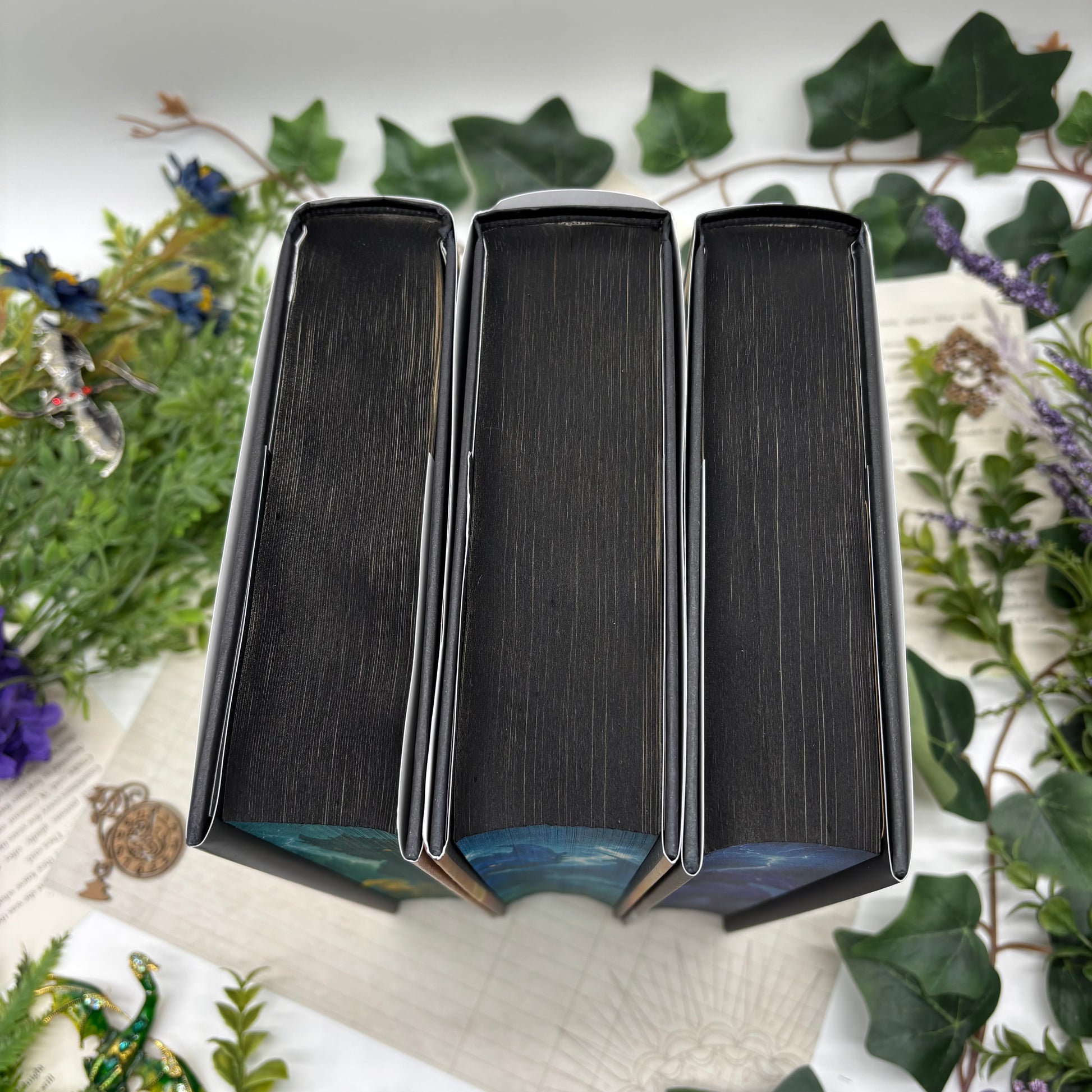 Custom edge hardcover Empyrean Series special edition by Bibliapolis Books