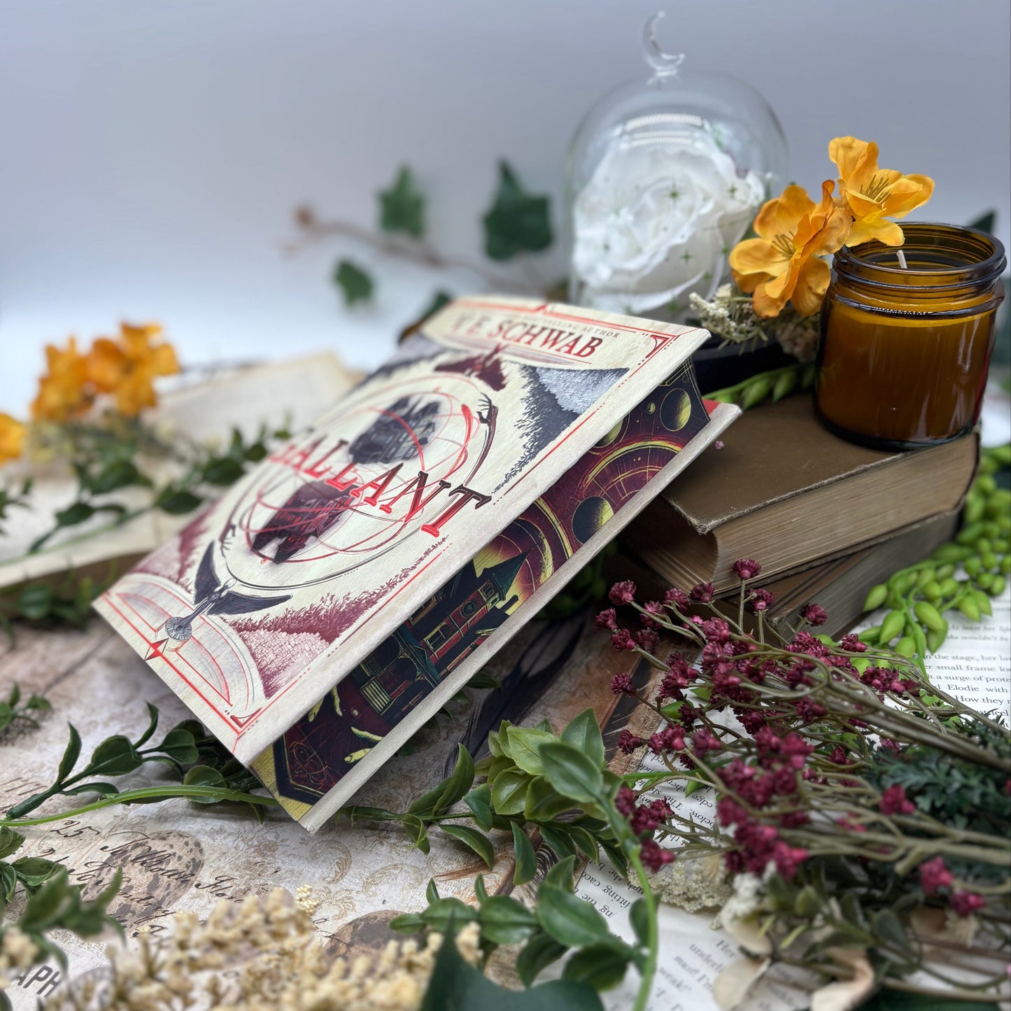 Special edition of Gallant by V.E. Schwab with custom printed book edges