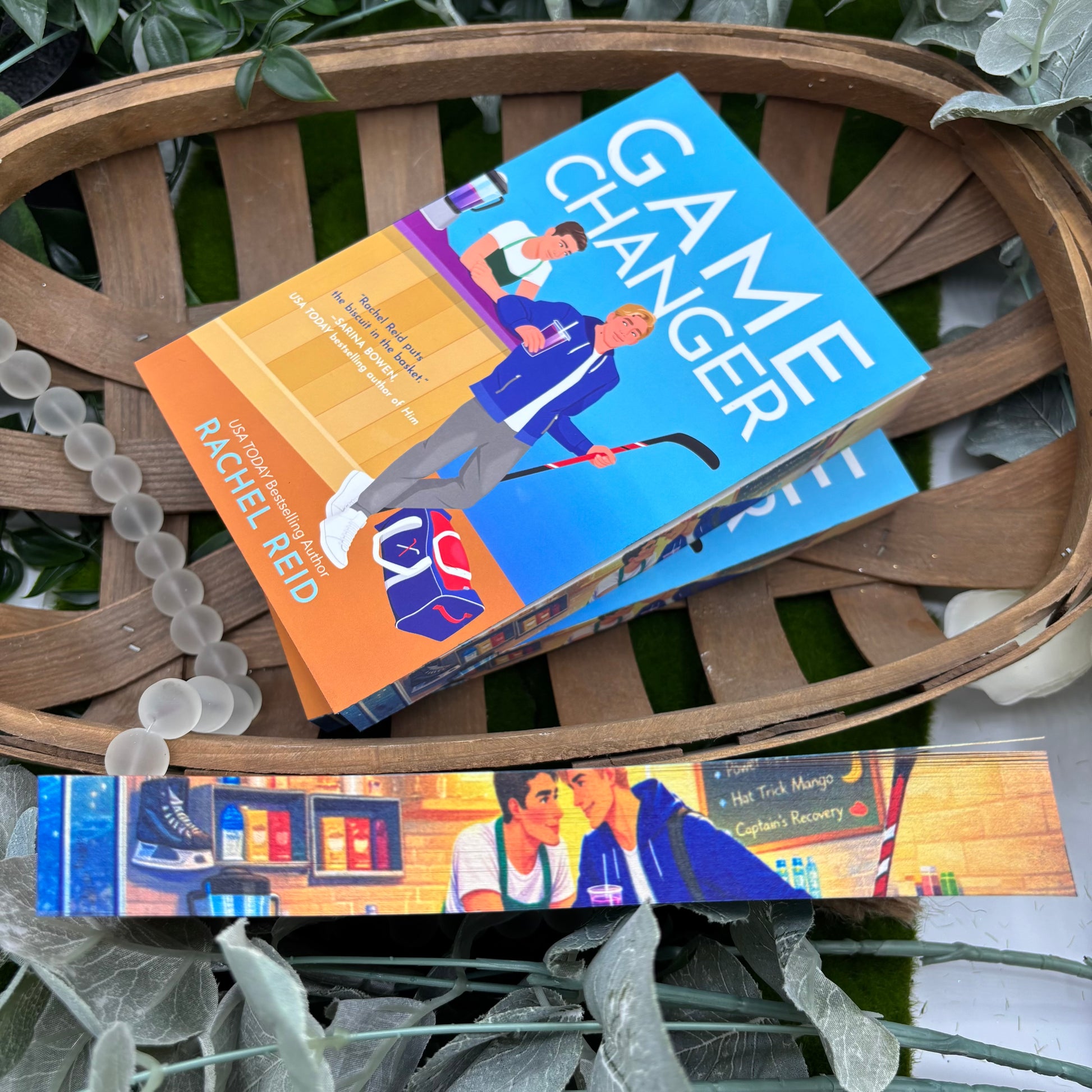 Game Changer by Rachel Reid special edition paperback with custom sprayed edges front view