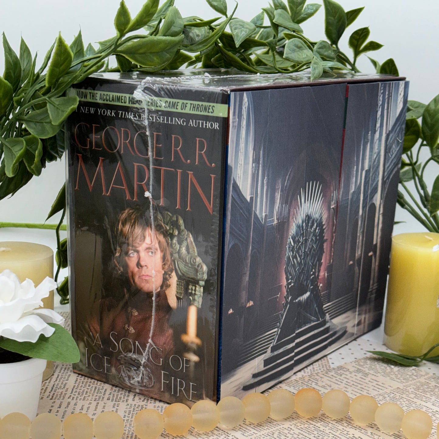 Special edition paperback box set of A Song of Ice and Fire by George R.R. Martin with custom edges