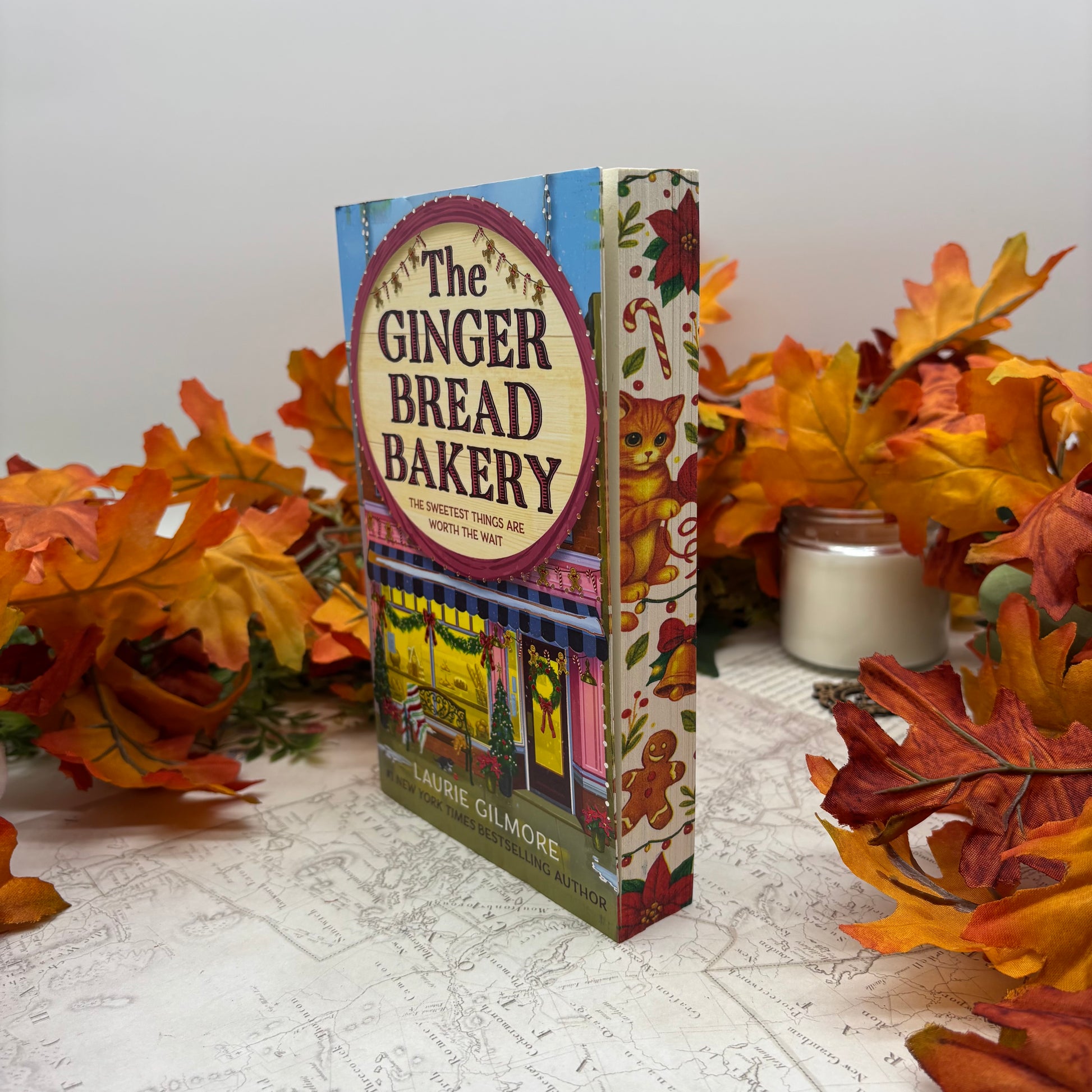 Special edition paperback of The Gingerbread Bakery by Laurie Gilmore with custom printed edges