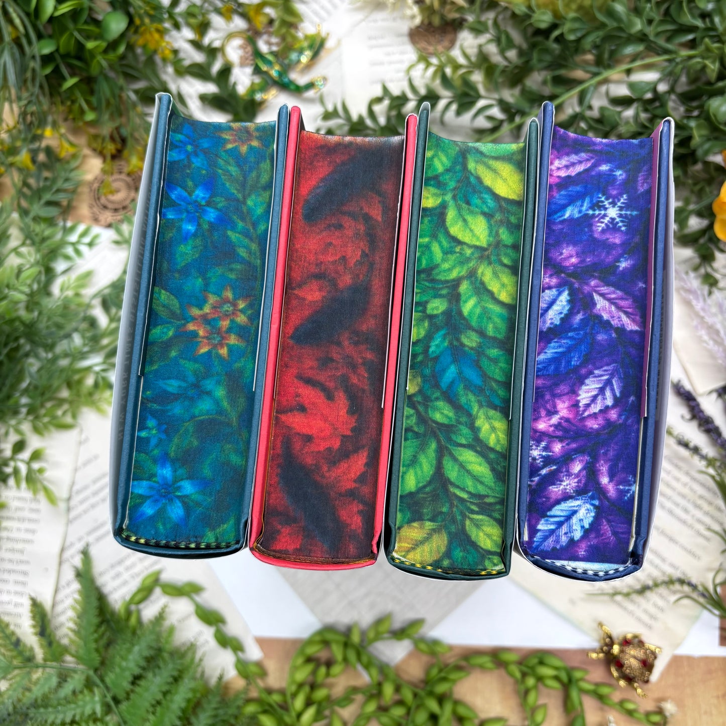 Green Creek series by TJ Klune four book special edition hardcover set with custom designed edges bottoms