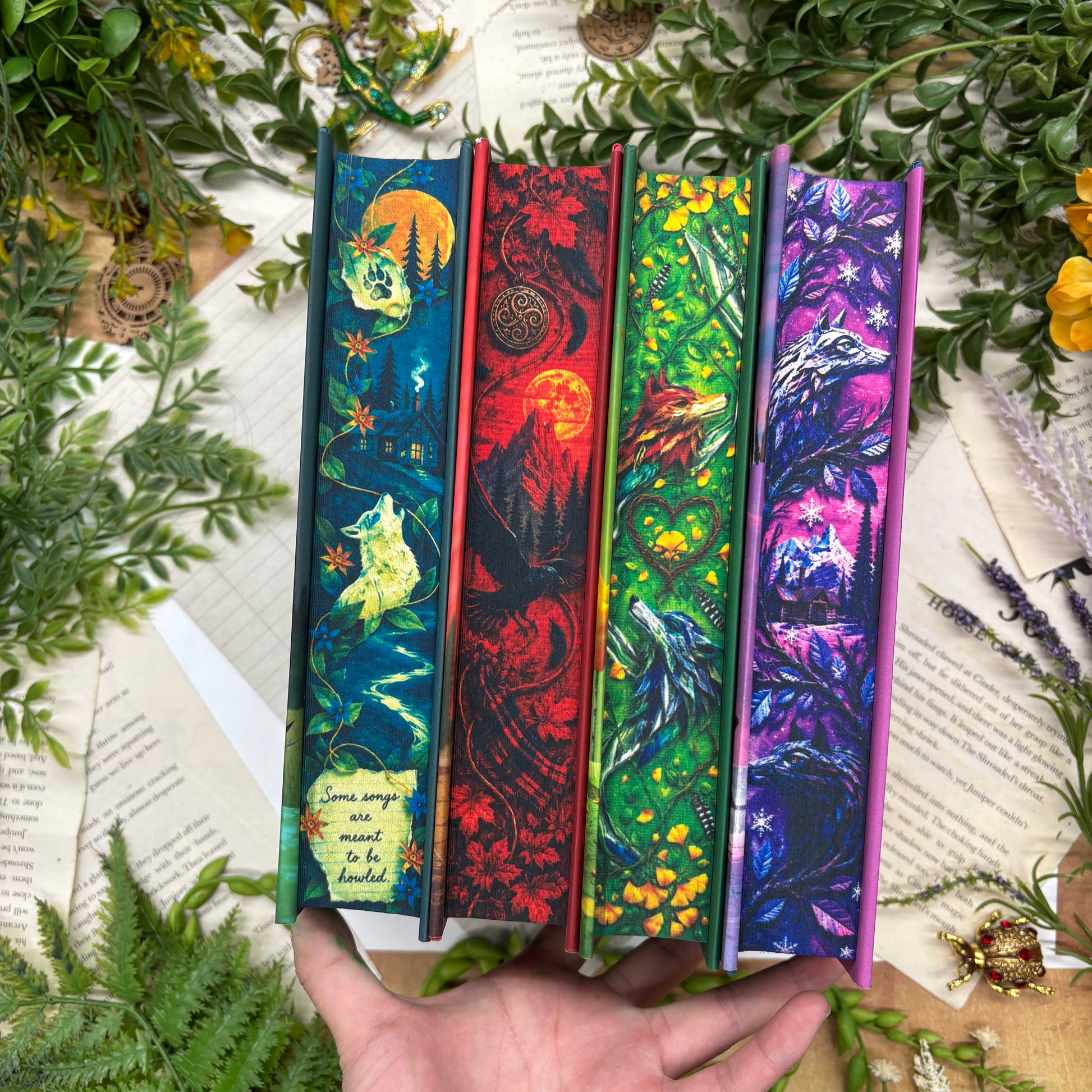 Green Creek series by TJ Klune four book special edition hardcover set with custom designed edges middles