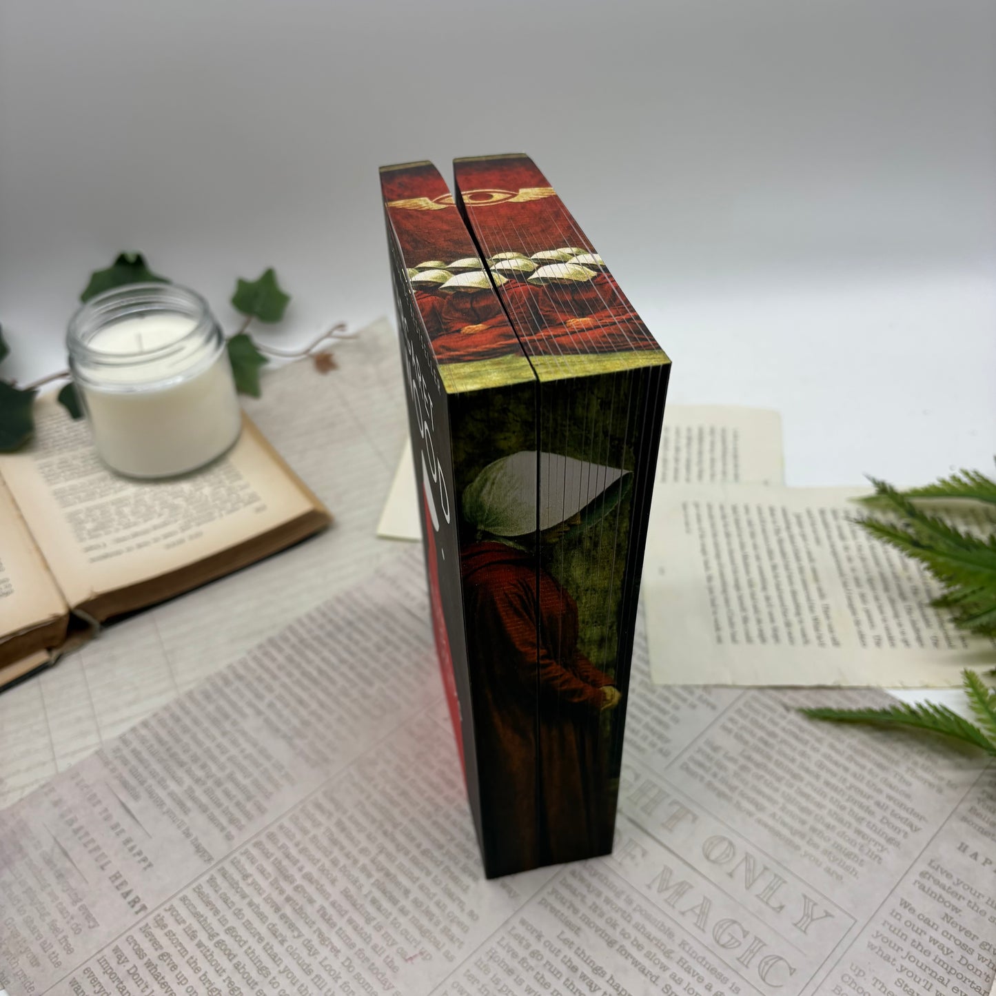 Handmaid’s Tale and Testaments by Margaret Atwood special edition paperback set with custom edges
