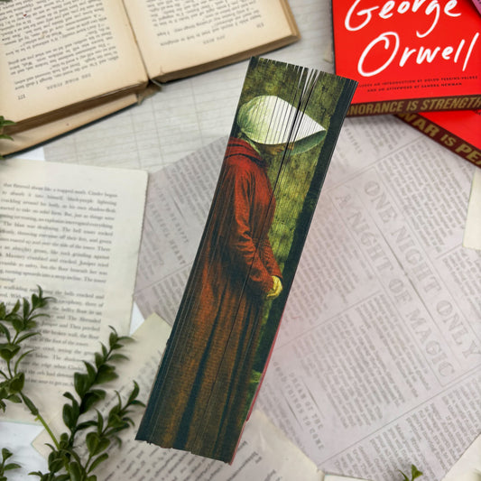 Handmaid’s Tale and Testaments by Margaret Atwood special edition paperback set with custom edges middle