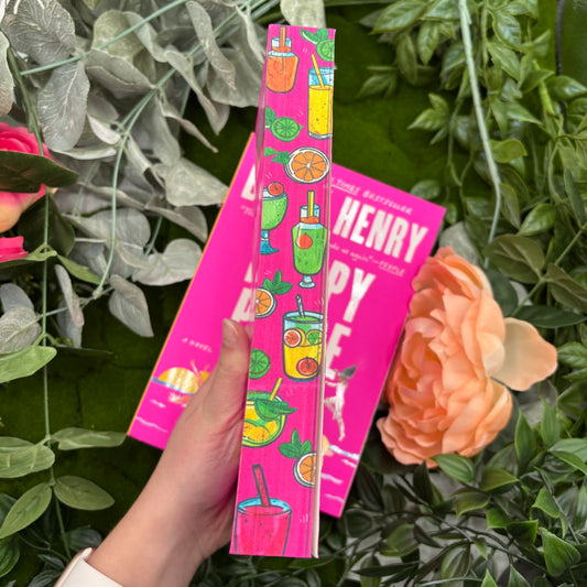 Happy Place by Emily Henry special edition paperback with custom sprayed edges front view