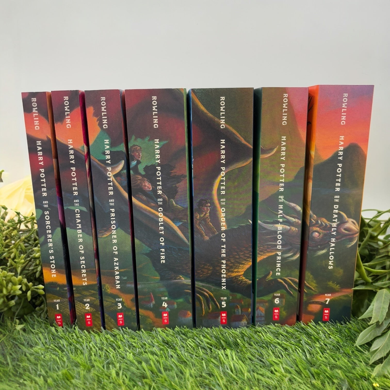 Harry Potter special edition paperback box set with Hogwarts Castle stenciled edges