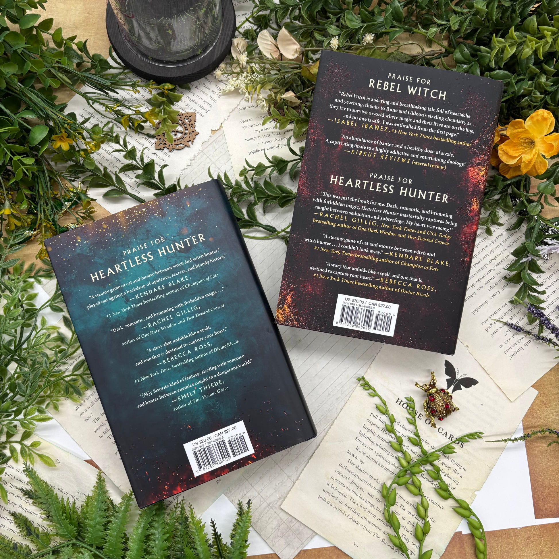 Heartless Hunter Duology by Kristen Ciccarelli special edition hardcover set with custom designed edges back covers