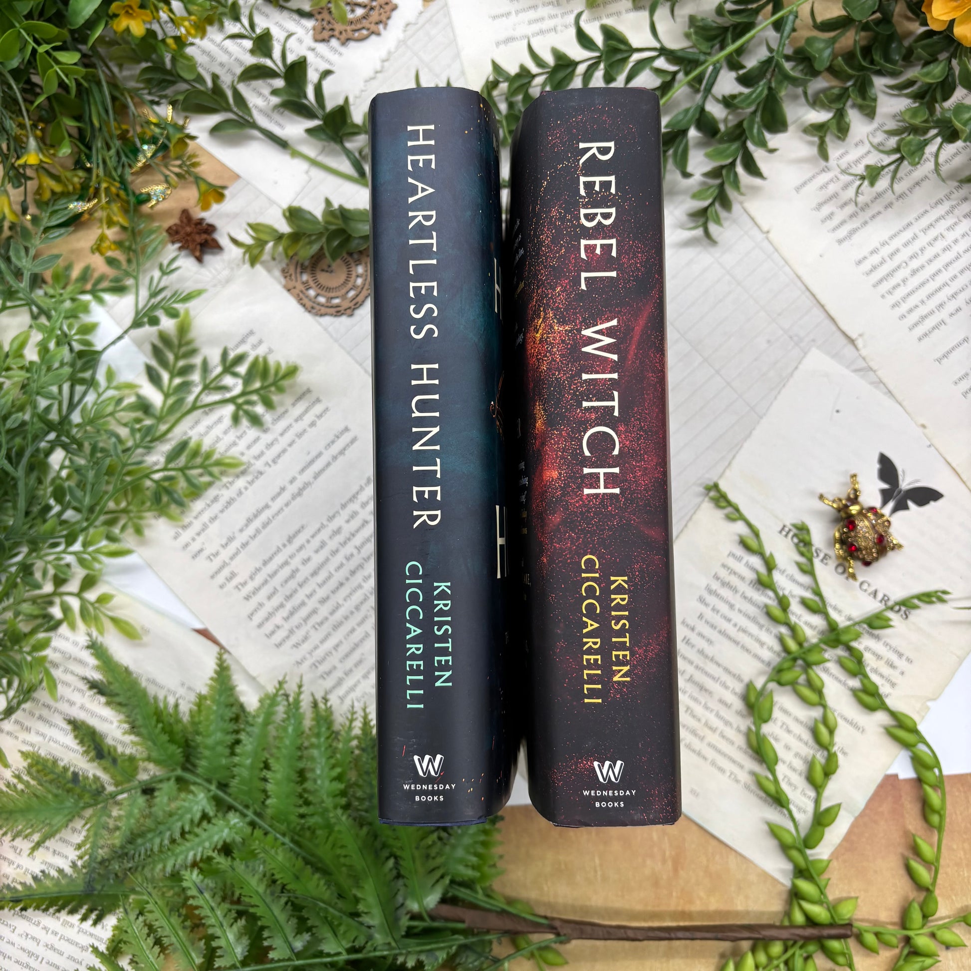 Heartless Hunter Duology by Kristen Ciccarelli special edition hardcover set with custom designed edges spines