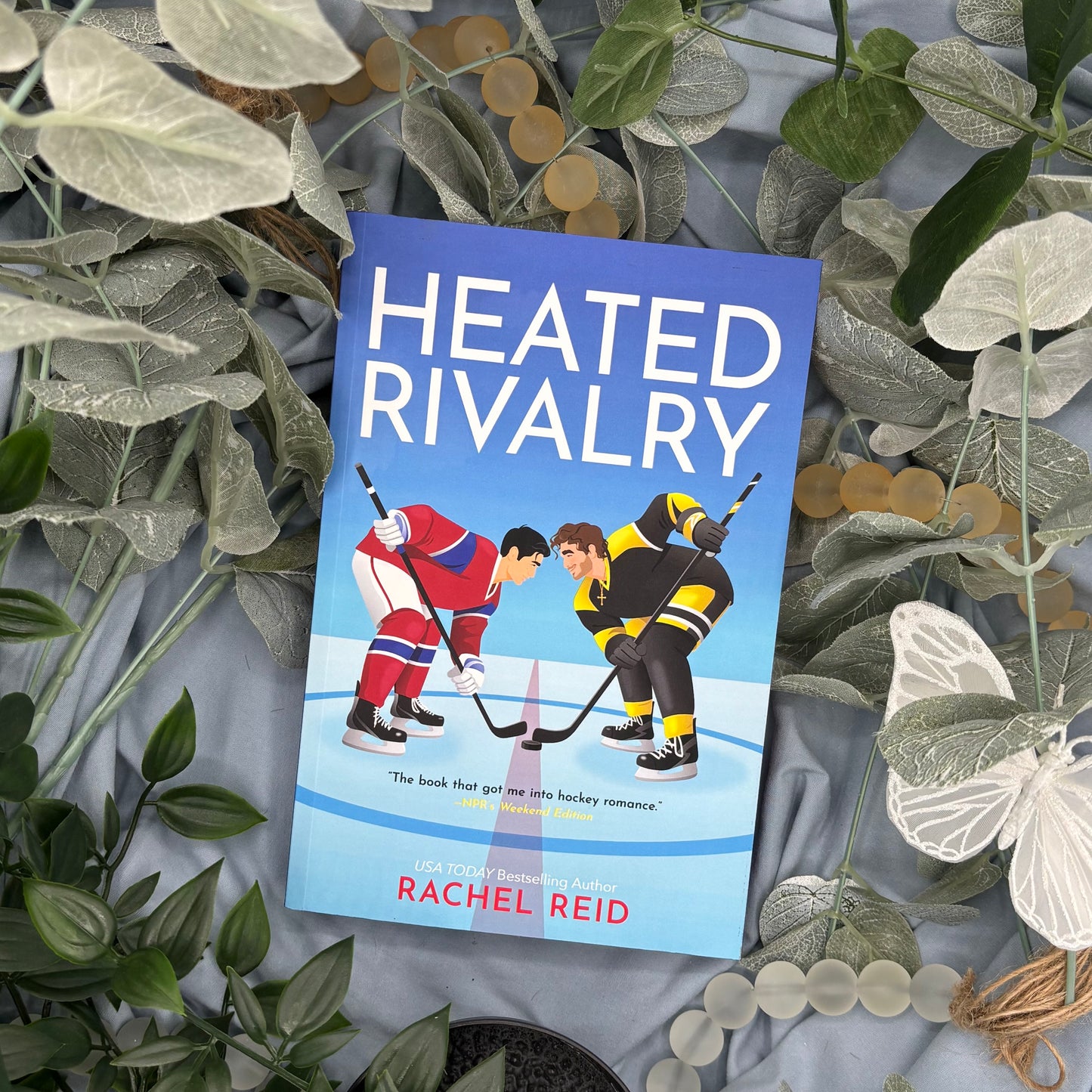 Heated Rivalry by Rachel Reid special edition paperback with custom sprayed edges cover