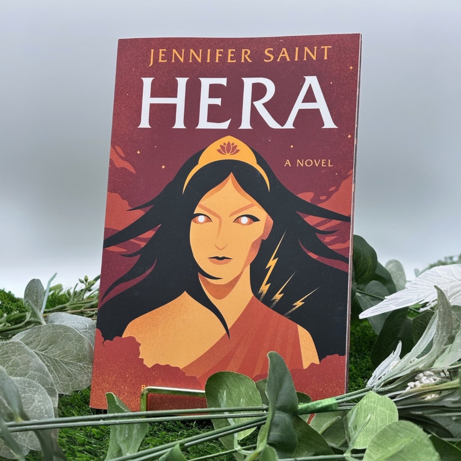 Special edition of Hera by Jennifer Saint paperback with custom printed edges front cover