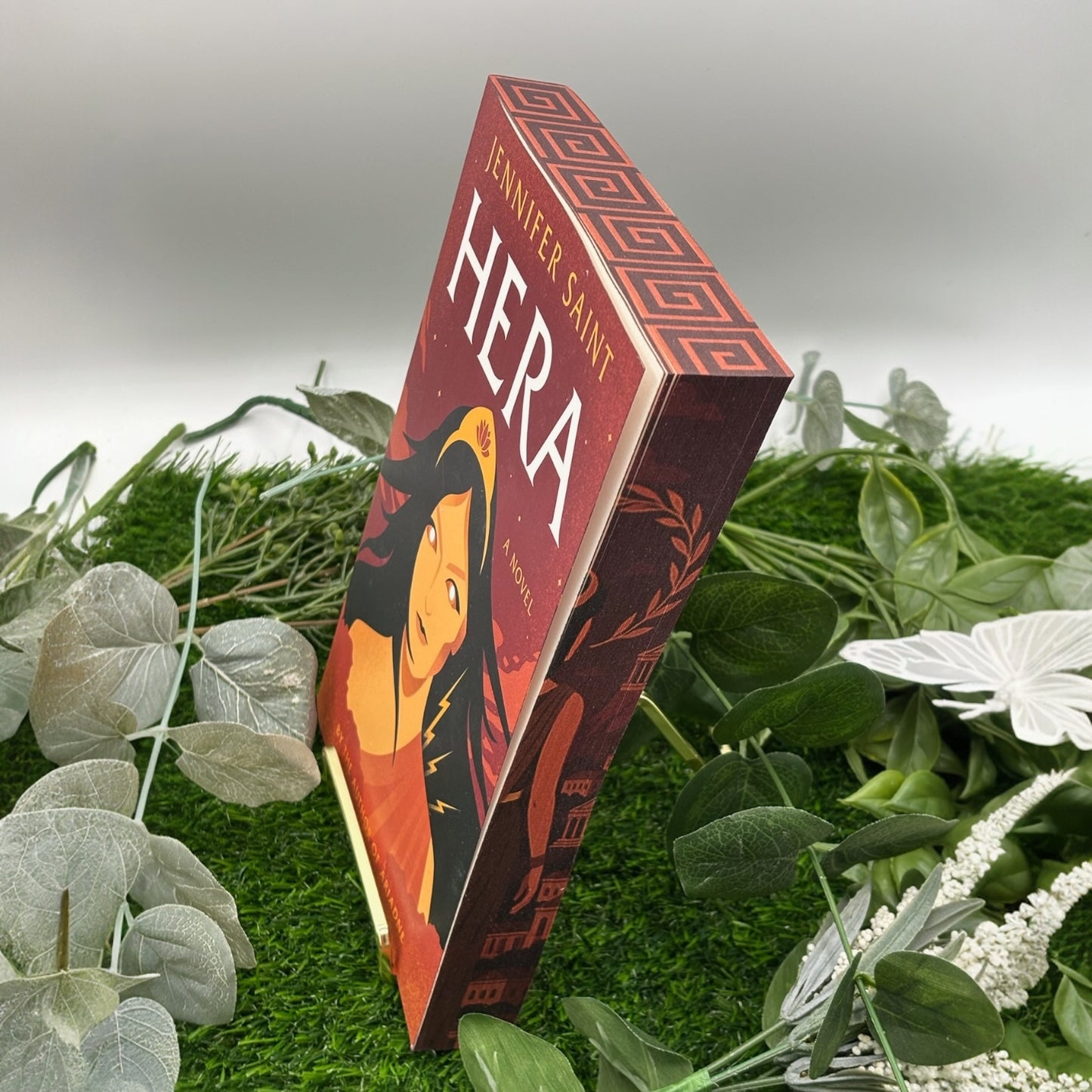 Special edition of Hera by Jennifer Saint paperback with custom printed edges