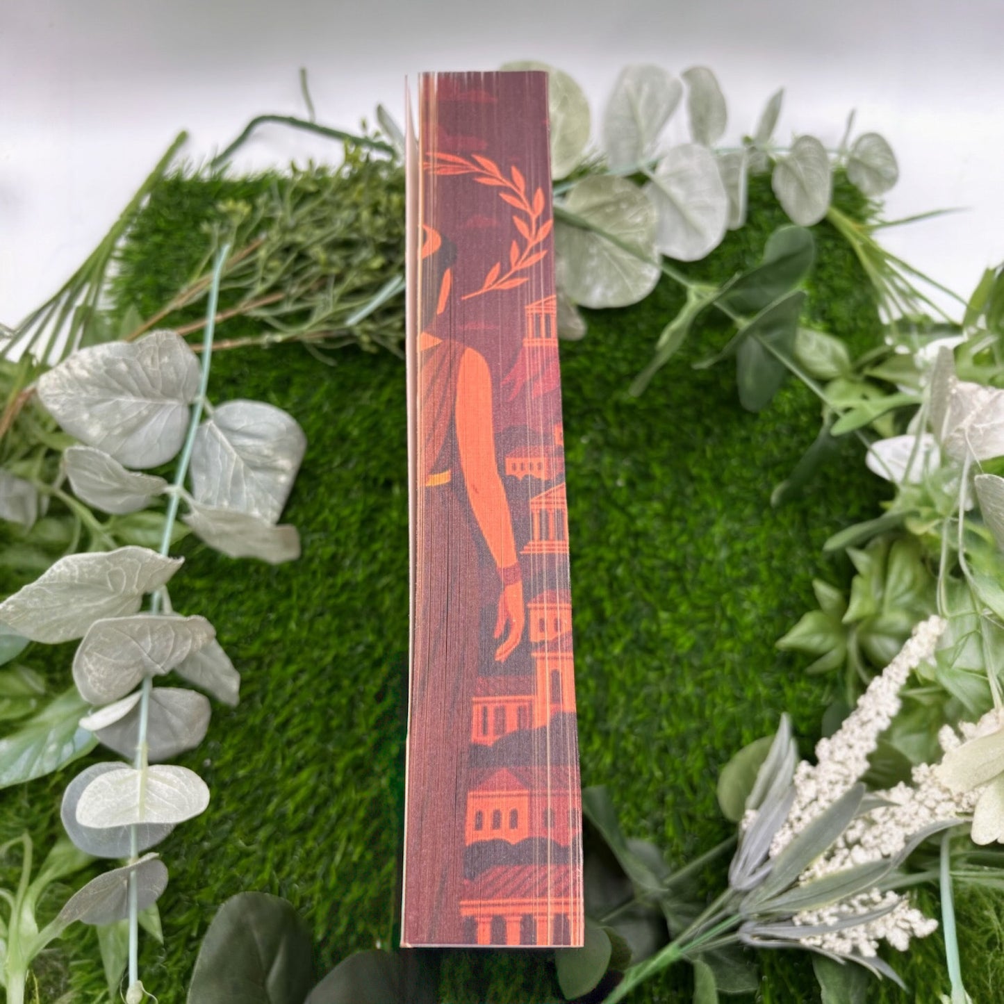 Special edition of Hera by Jennifer Saint paperback with custom printed edges middle