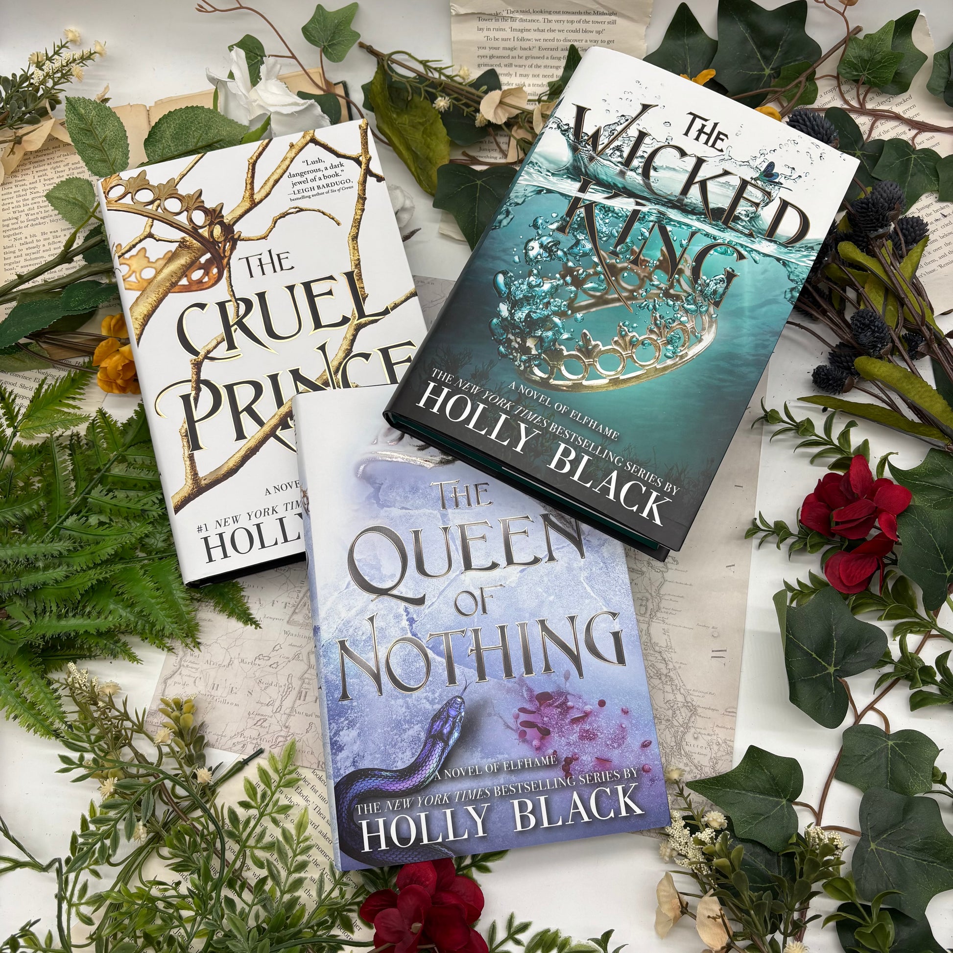 Fantasy book set with custom sprayed edges – Holly Black