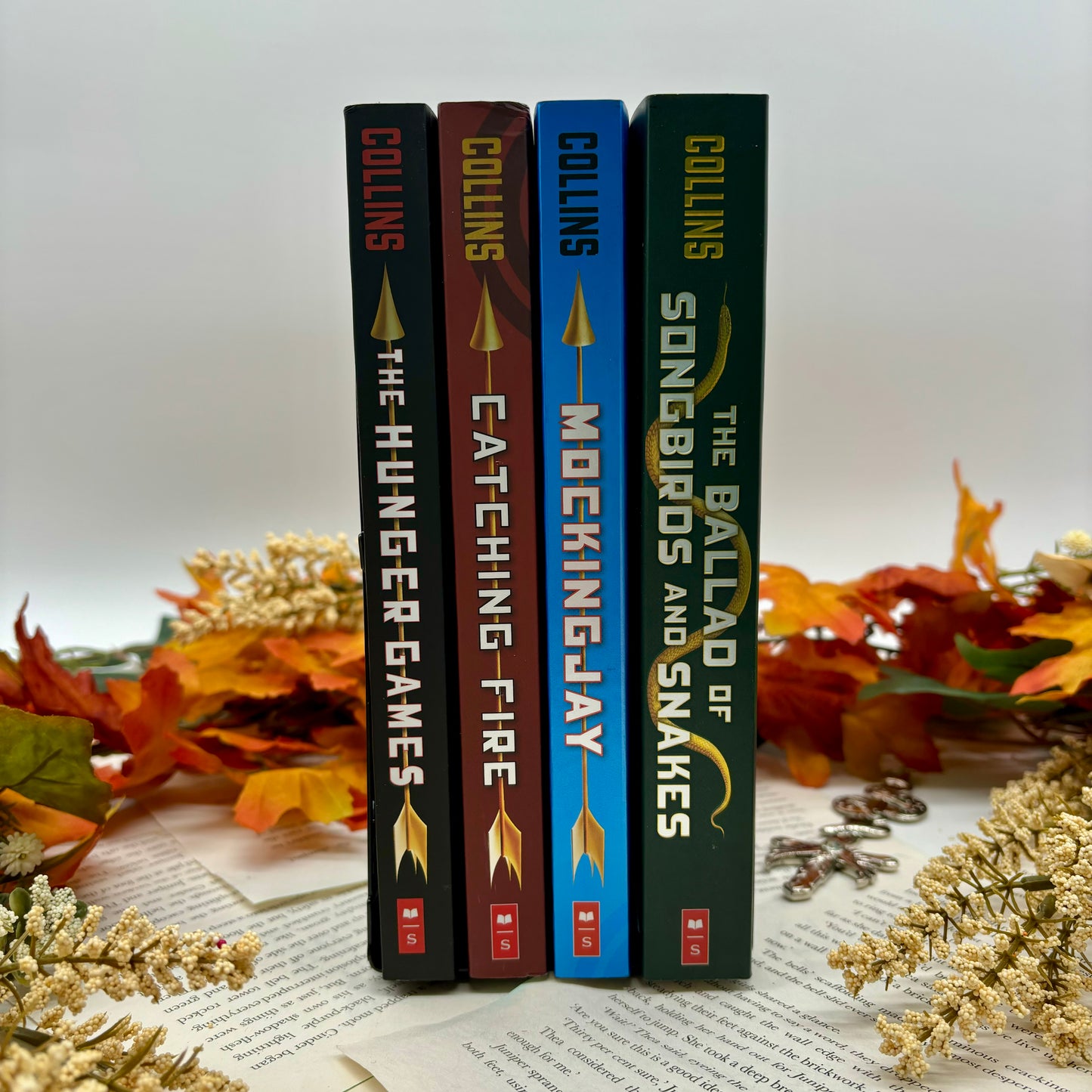 The Hunger Games by Suzanne Collins special edition paperback with custom designed edges spine view