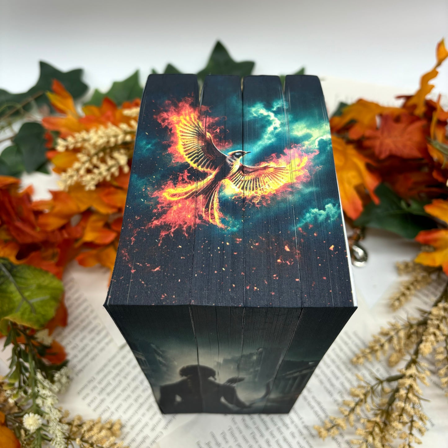 The Hunger Games by Suzanne Collins special edition paperback with custom designed edges top side view