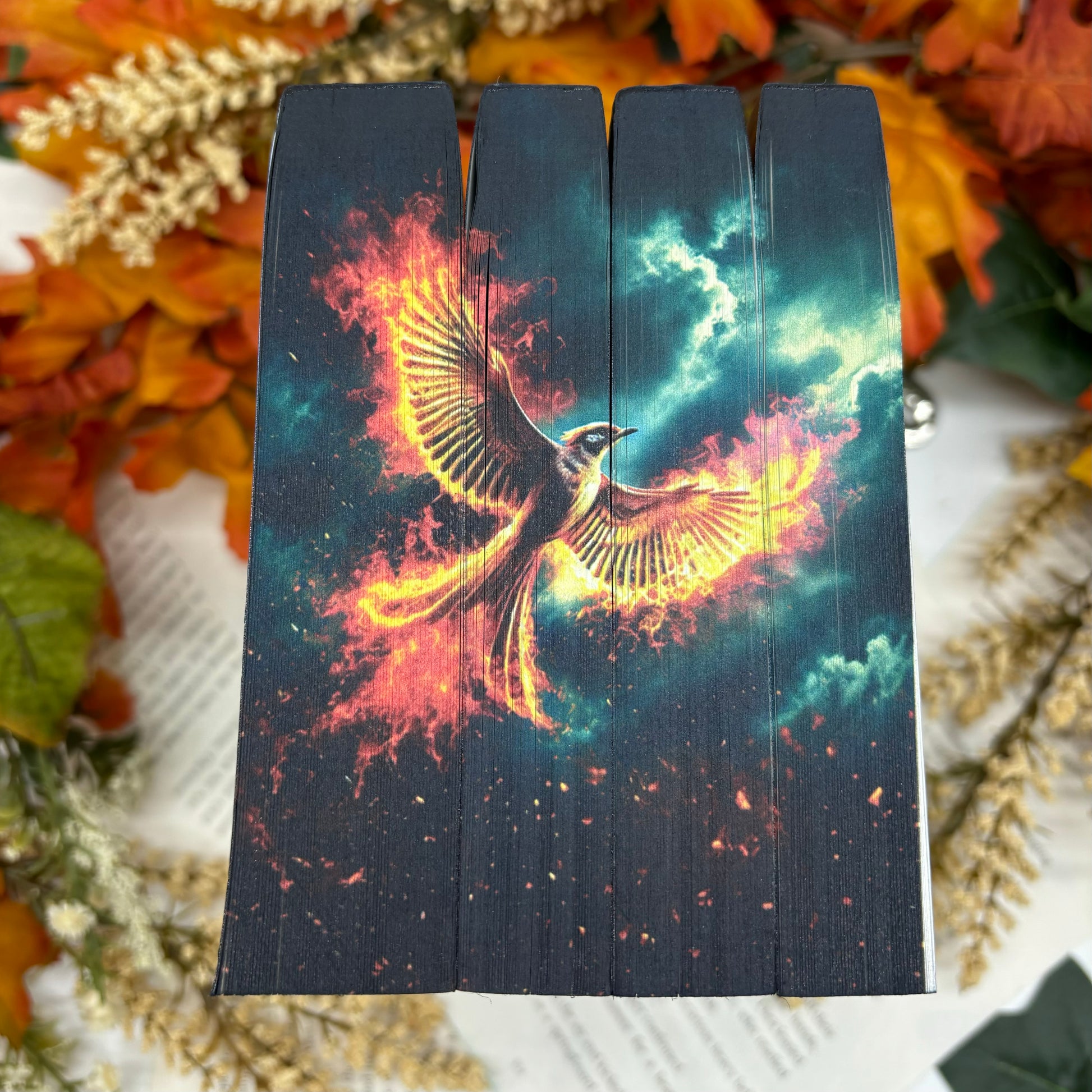 The Hunger Games by Suzanne Collins special edition paperback with custom designed edges top view