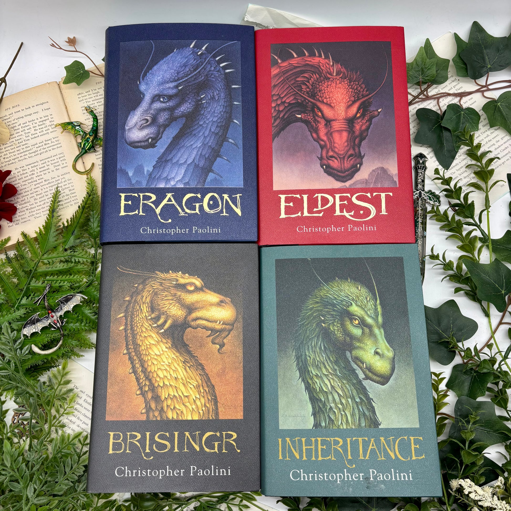 Handmade special edition of Eragon with printed book edge design