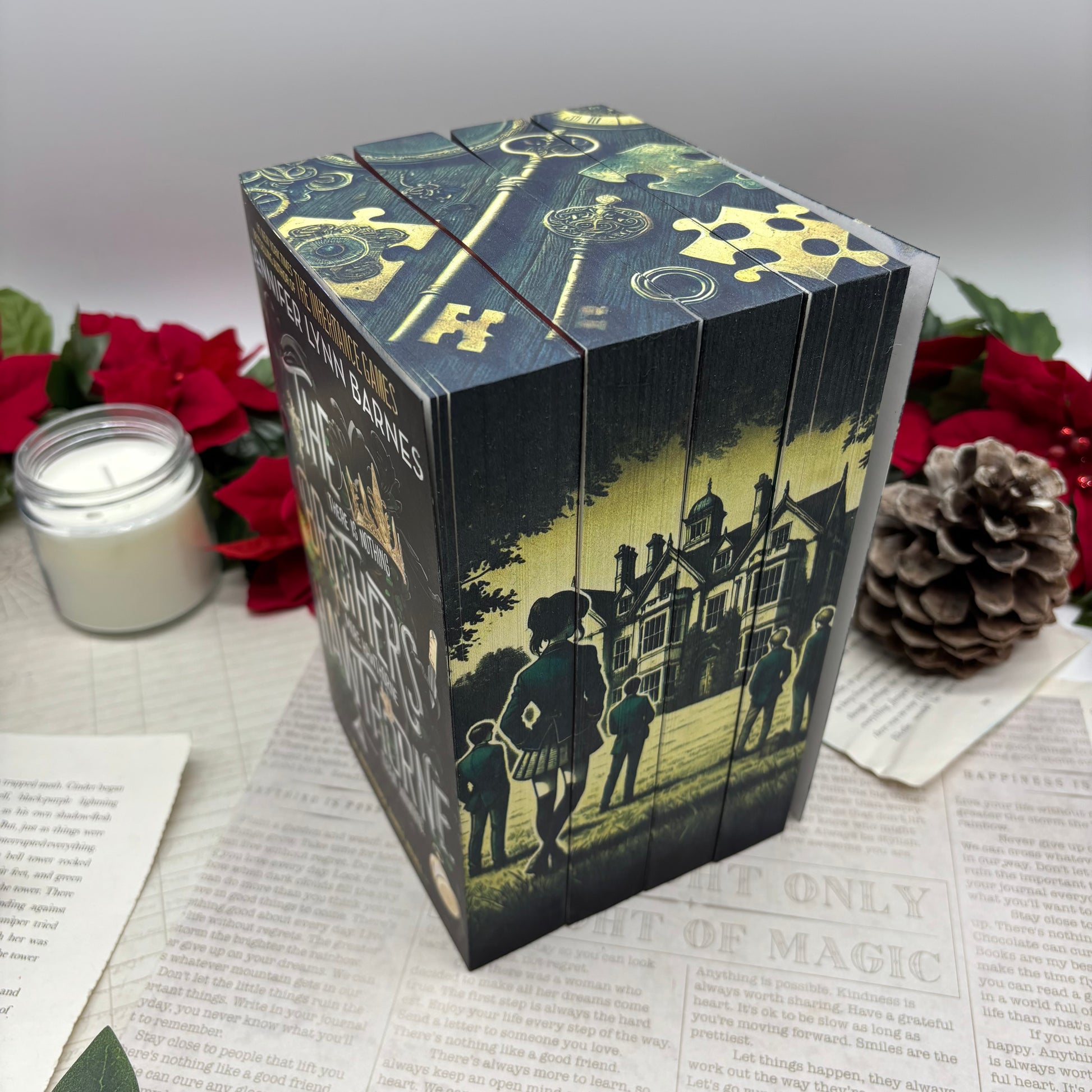Inheritance Games series by Jennifer Lynn Barnes special edition paperback set with custom edges