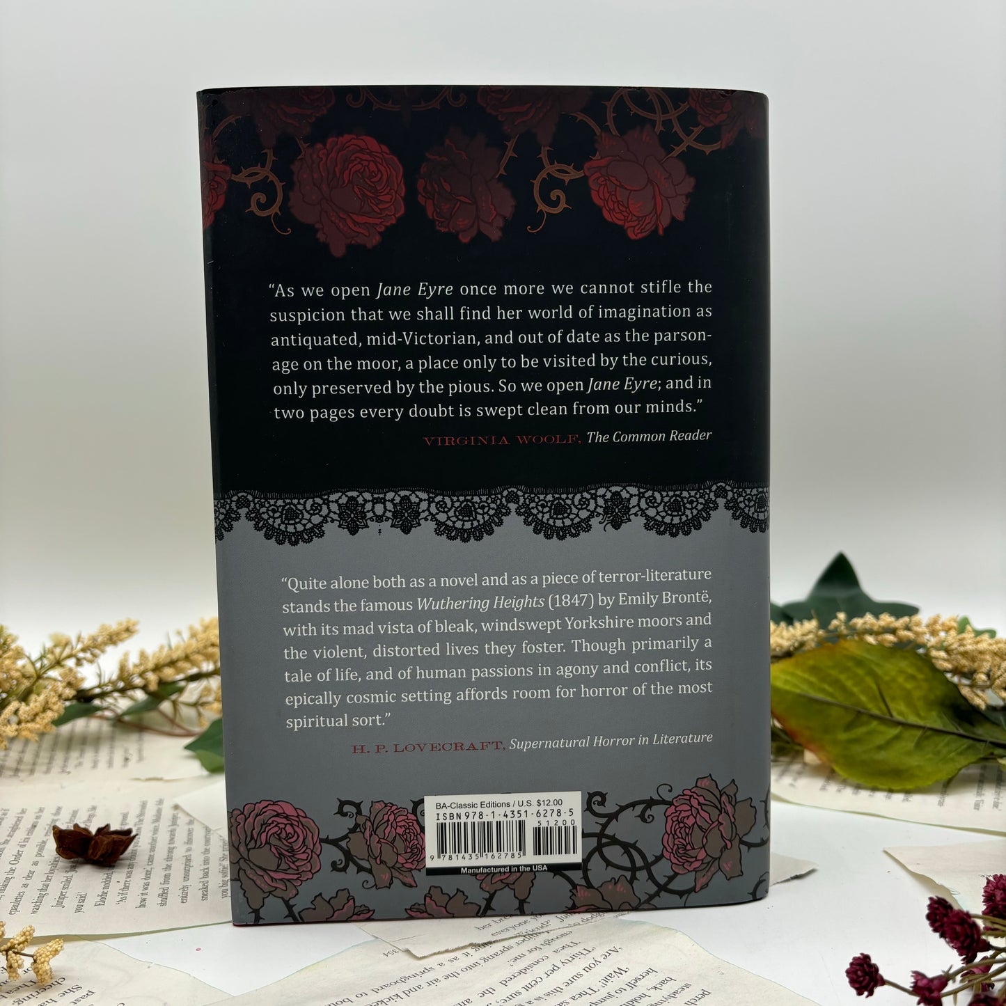 Jane Eyre and Wuthering Heights collector’s edition book set with custom printed edges
