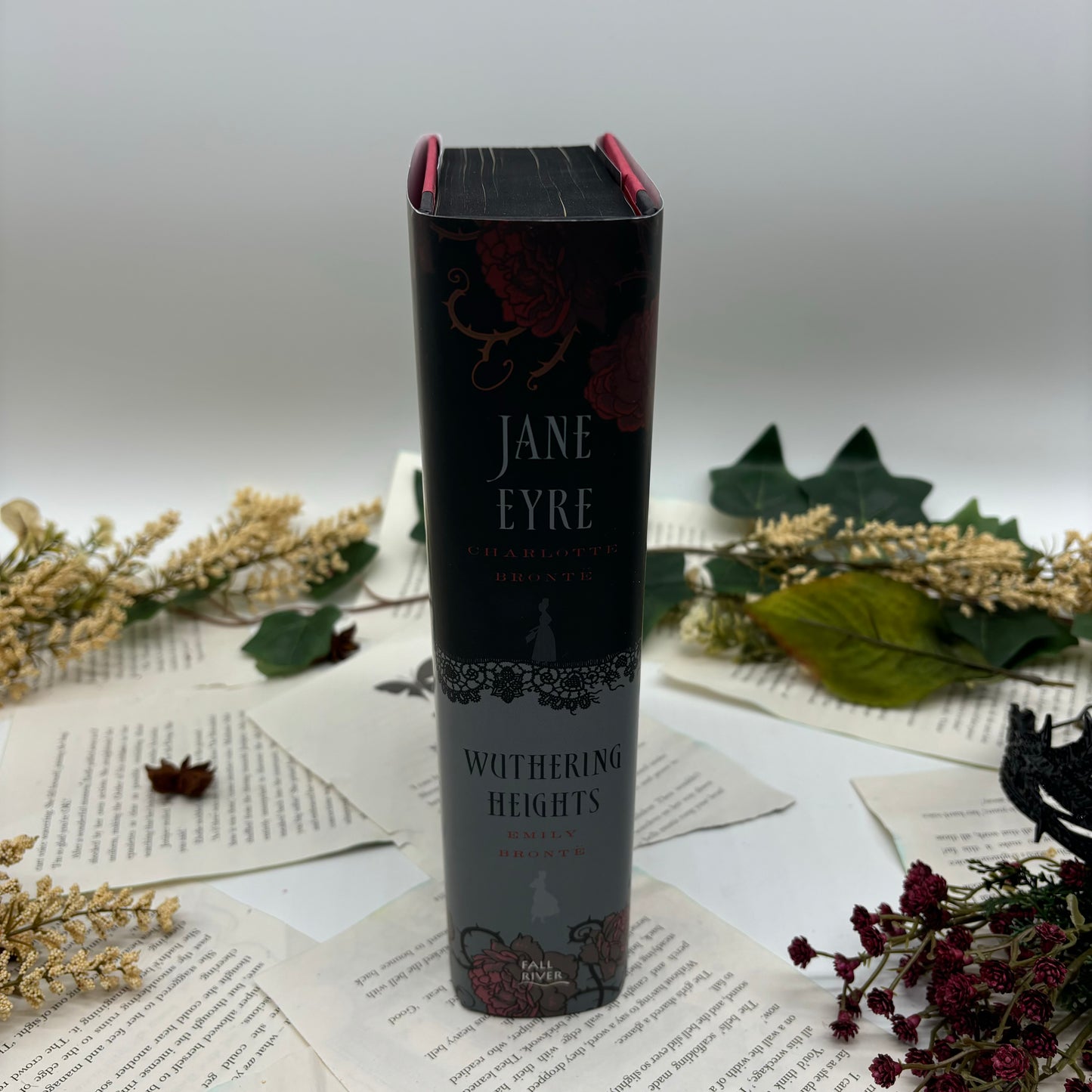 Jane Eyre and Wuthering Heights collector’s edition book set with custom printed edges