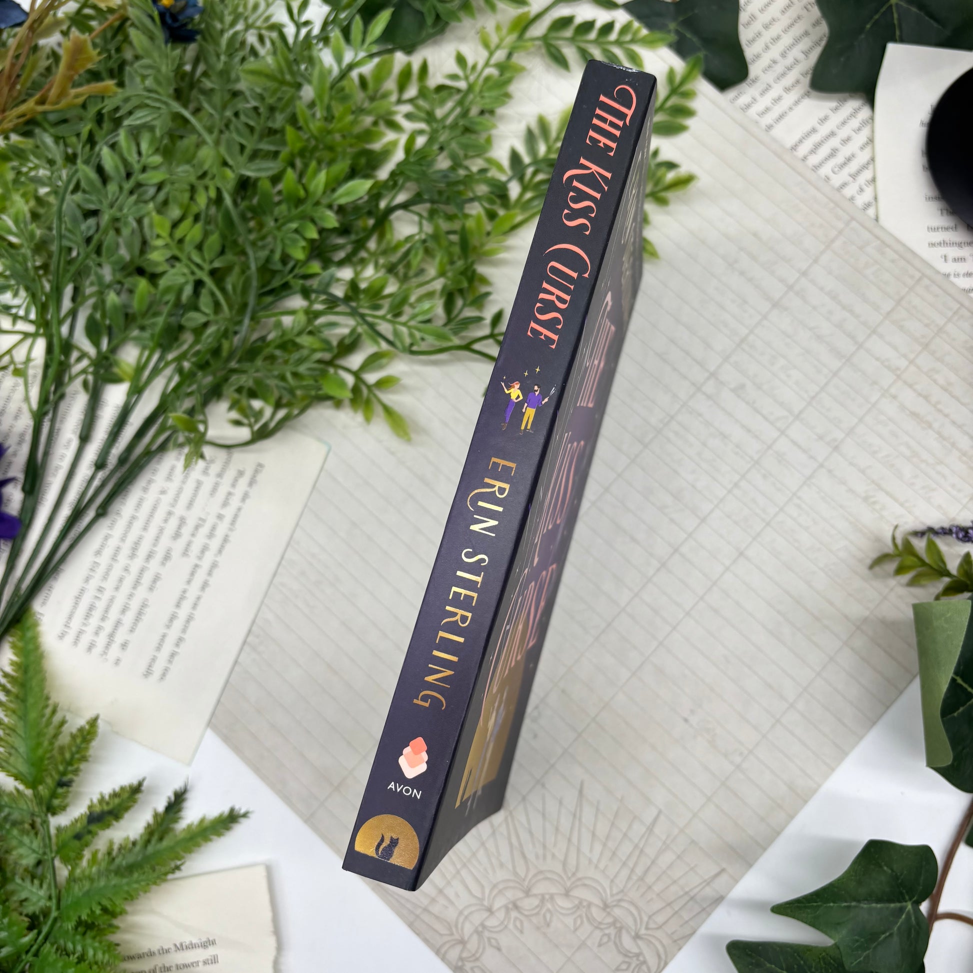 Spine of The Kiss Curse by Erin Sterling in special edition paperback