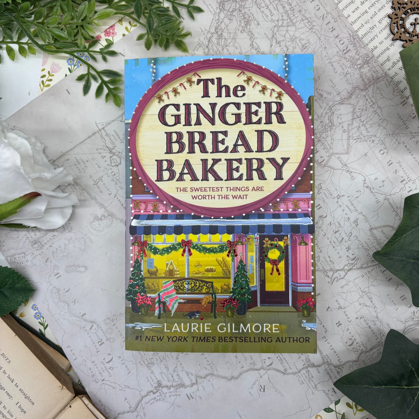 Special edition paperback of The Gingerbread Bakery by Laurie Gilmore with custom printed edges