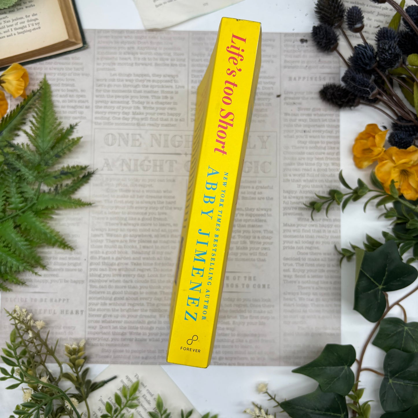 Life’s Too Short special edition paperback spine