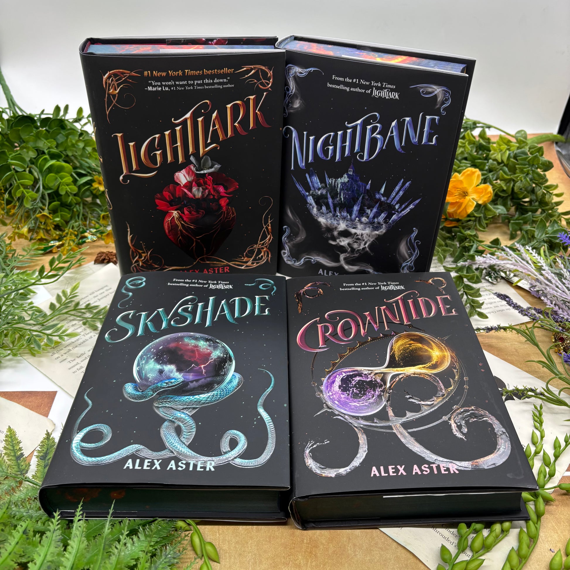 Lightlark by Alex Aster special edition hardcover with custom designed edges front cover view