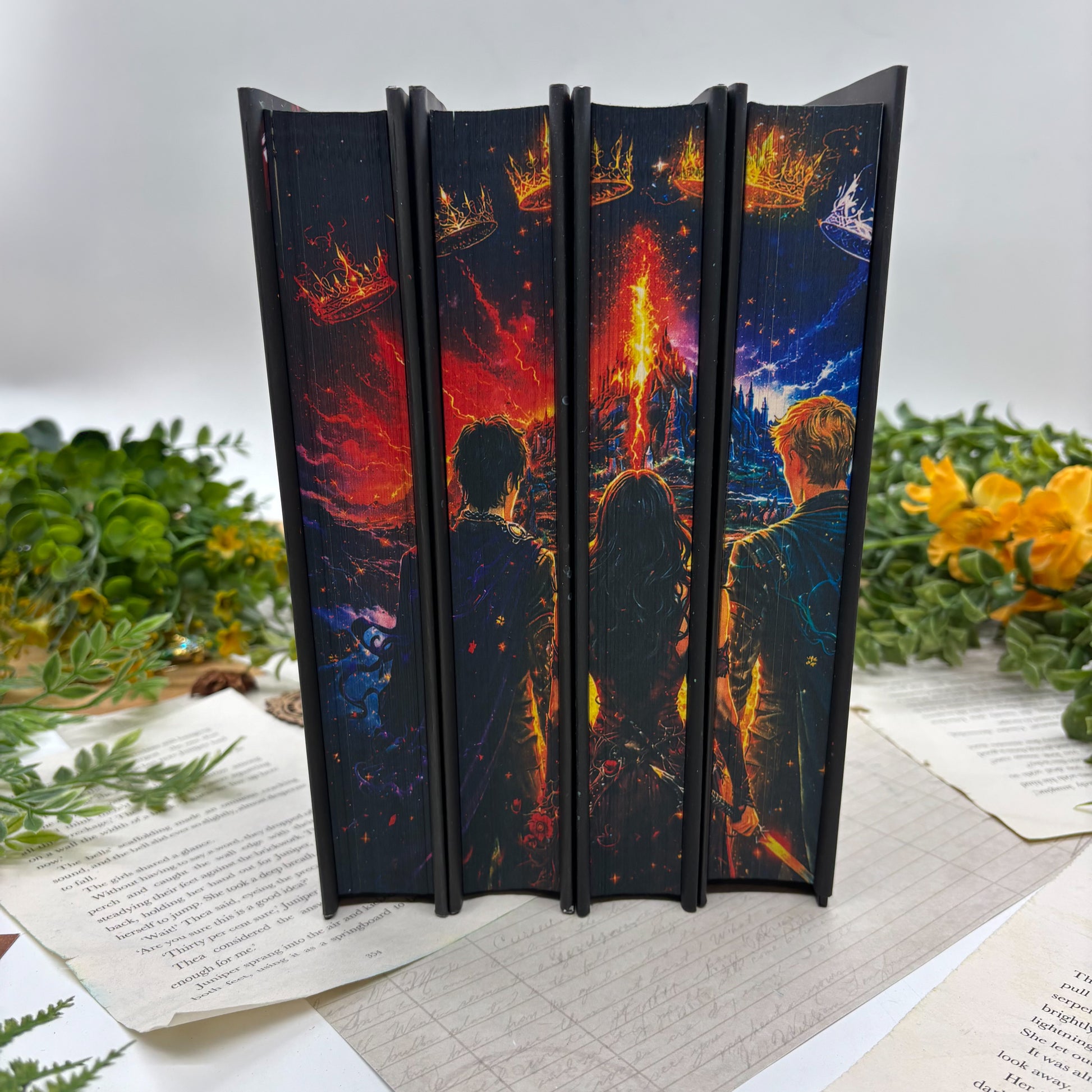 Lightlark by Alex Aster special edition hardcover with custom designed edges middle view
