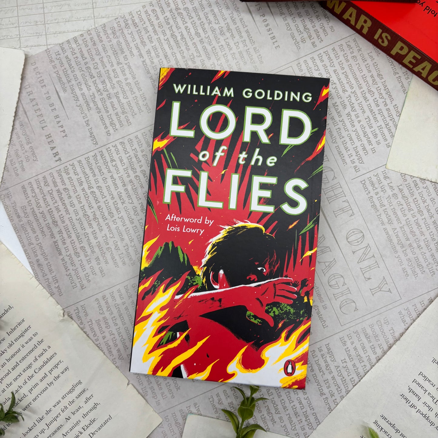 Lord of the Flies by William Golding special edition paperback with custom designed edges front cover view