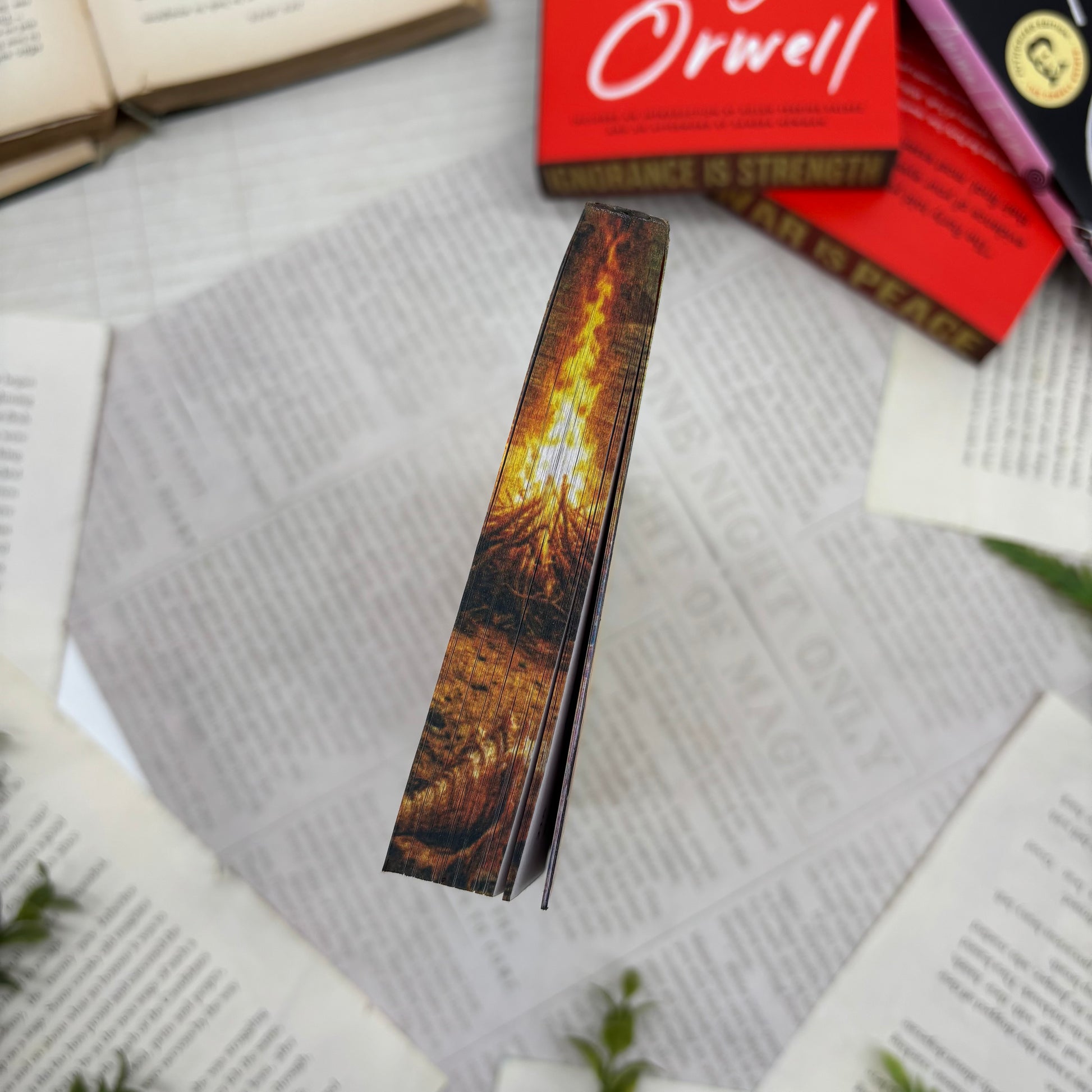 Lord of the Flies by William Golding special edition paperback with custom designed edges top view