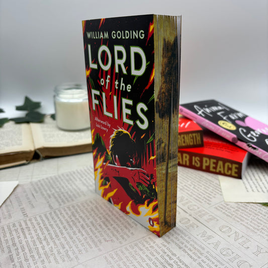 Lord of the Flies by William Golding special edition paperback with custom designed edges front view