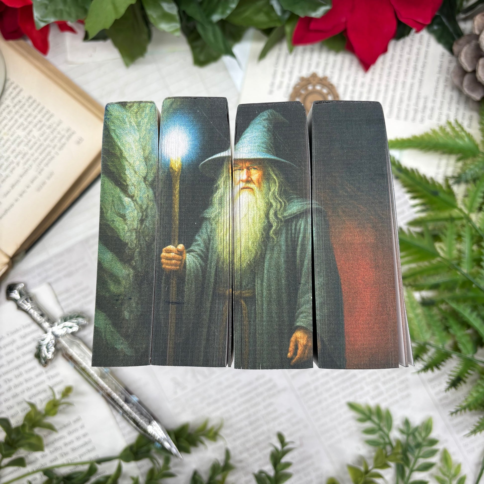Lord of the Rings paperback set by J. R. R. Tolkien with rings custom edges special edition tops