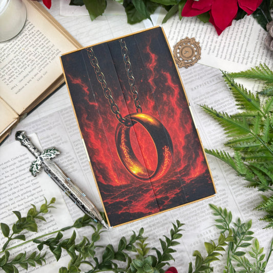Lord of the Rings paperback set by J. R. R. Tolkien with rings custom edges special edition middle