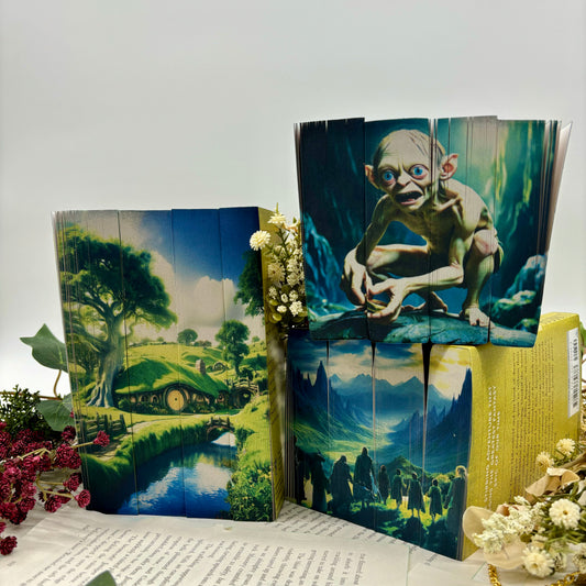 Lord of the Rings paperback set by J. R. R. Tolkien with shire custom edges special edition