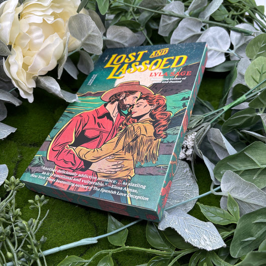 Lost and Lassoed by Lyla Sage special edition paperback with custom sprayed edges front view