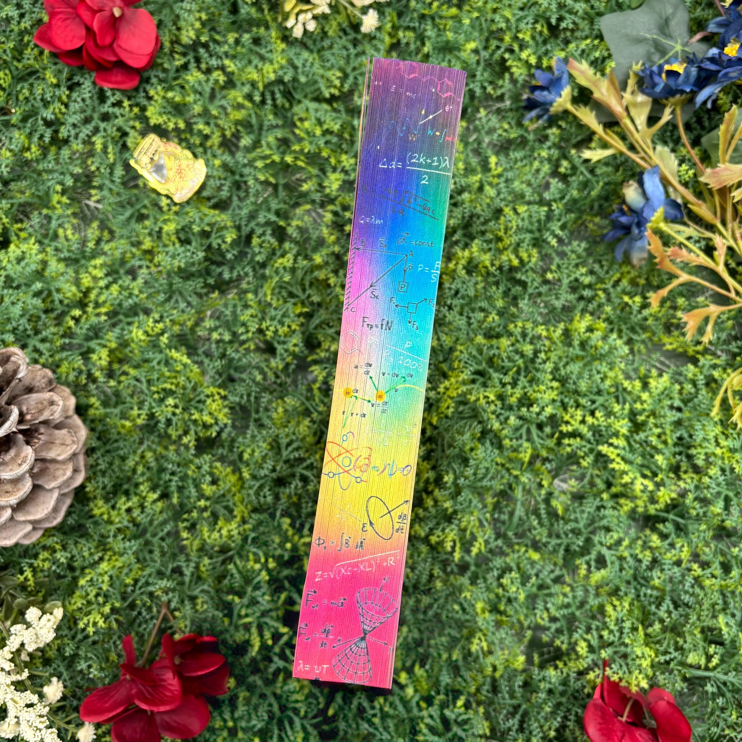 side view of Love, Theoretically paperback showing custom sprayed edges special edition