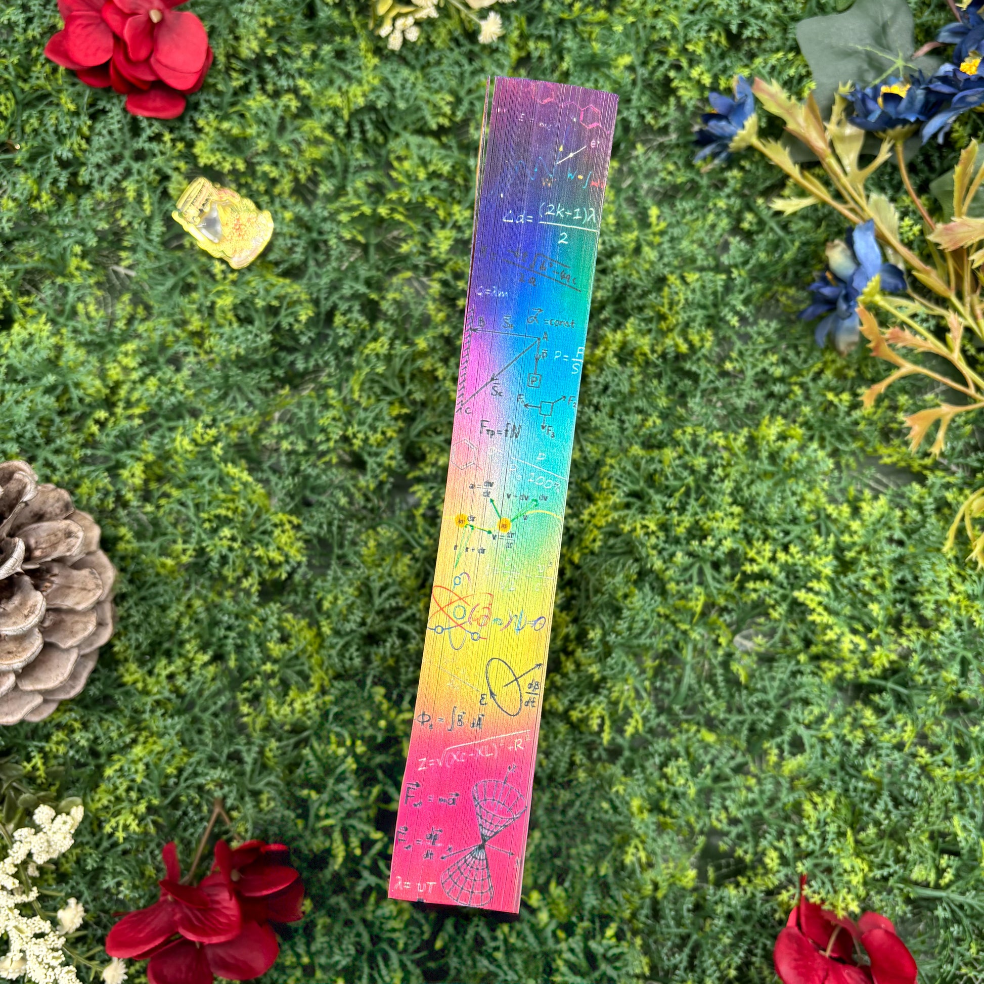 side view of Love, Theoretically paperback showing custom sprayed edges special edition