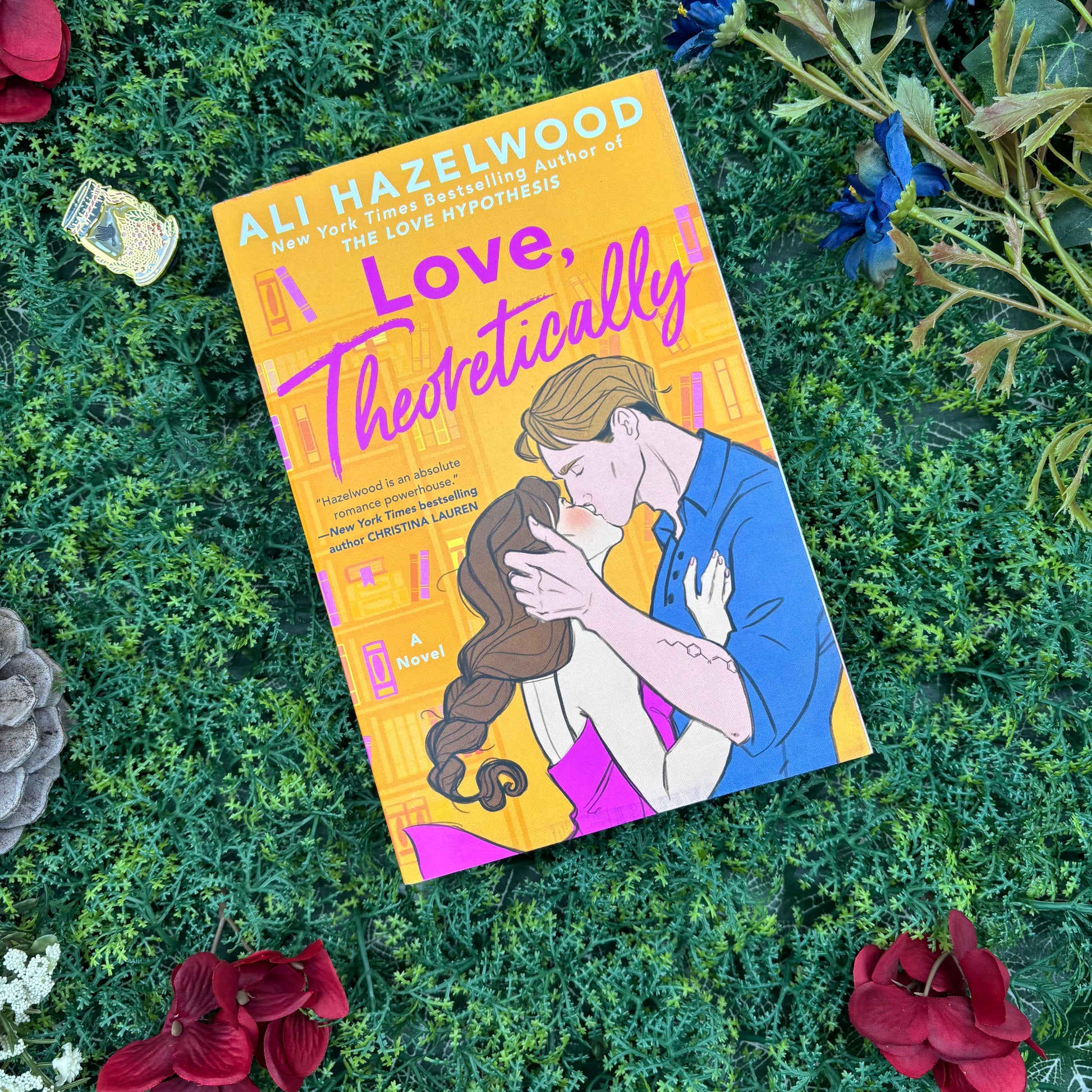 cover view of Love, Theoretically paperback showing custom sprayed edges special edition
