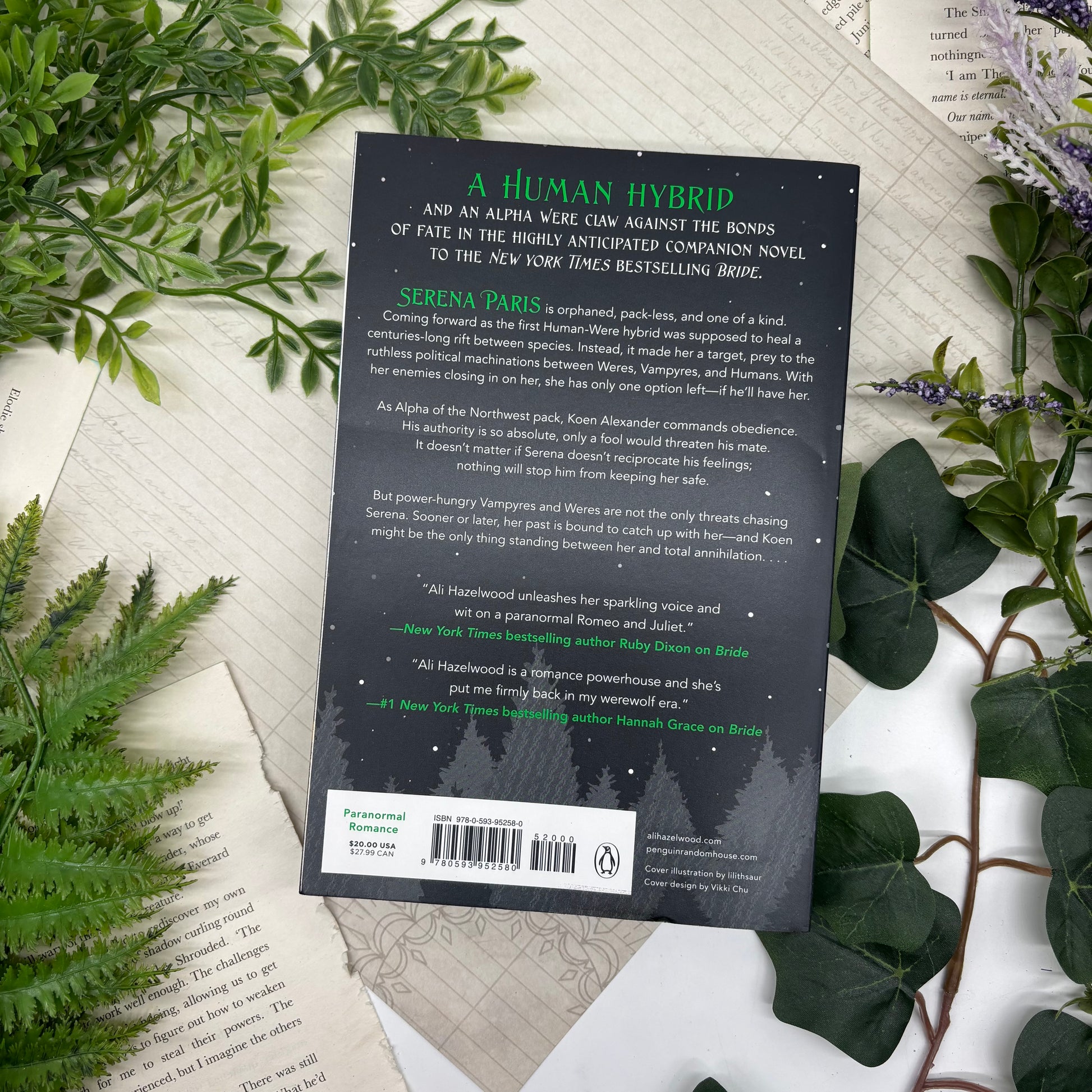 Special edition of Mate by Ali Hazelwood with custom stenciled edges, paperback book on display