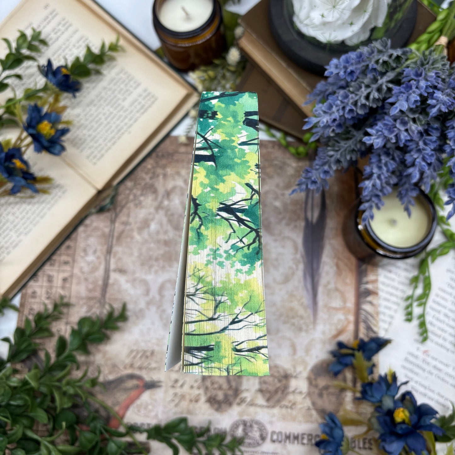 Romance book with grumpy sunshine trope and custom book edge design