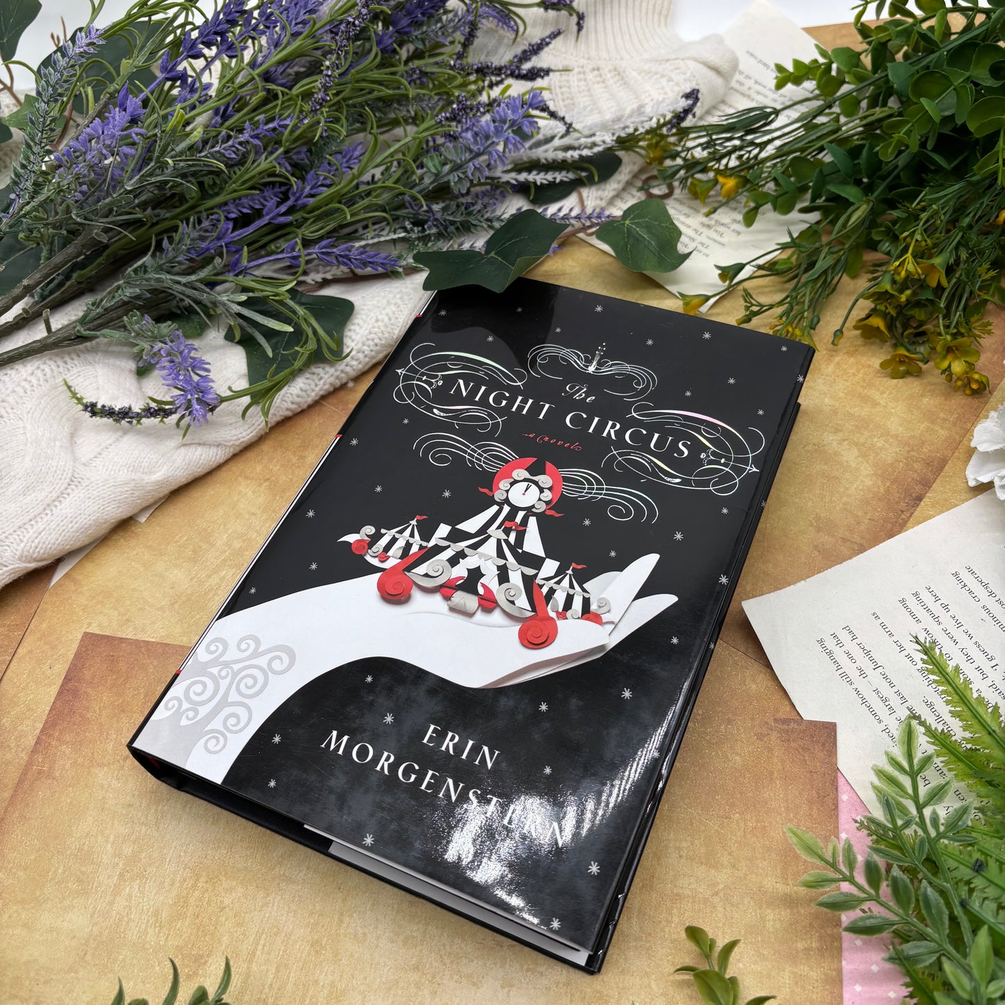 The Night Circus by Erin Morgenstern special edition hardcover with custom designed edges cover view