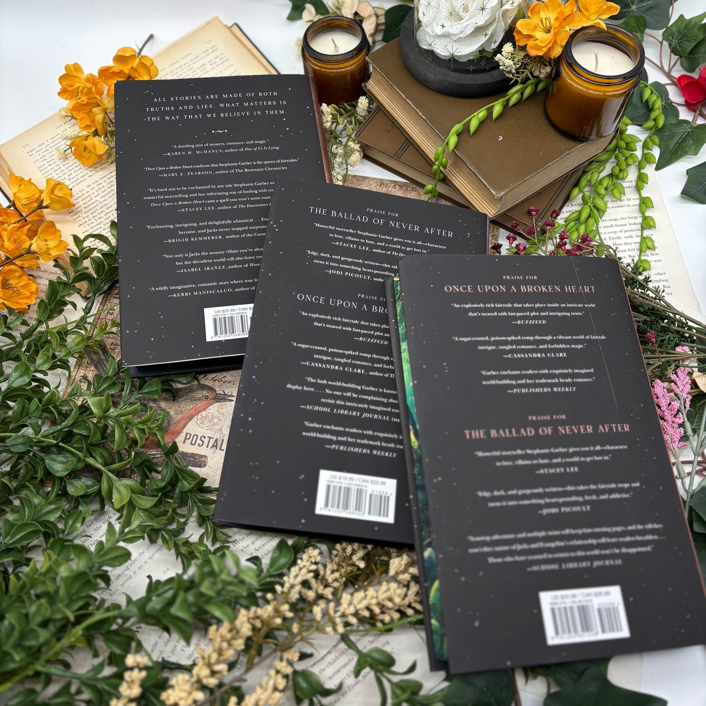 Once Upon a Broken Heart trilogy special edition hardcover set with custom edge designs