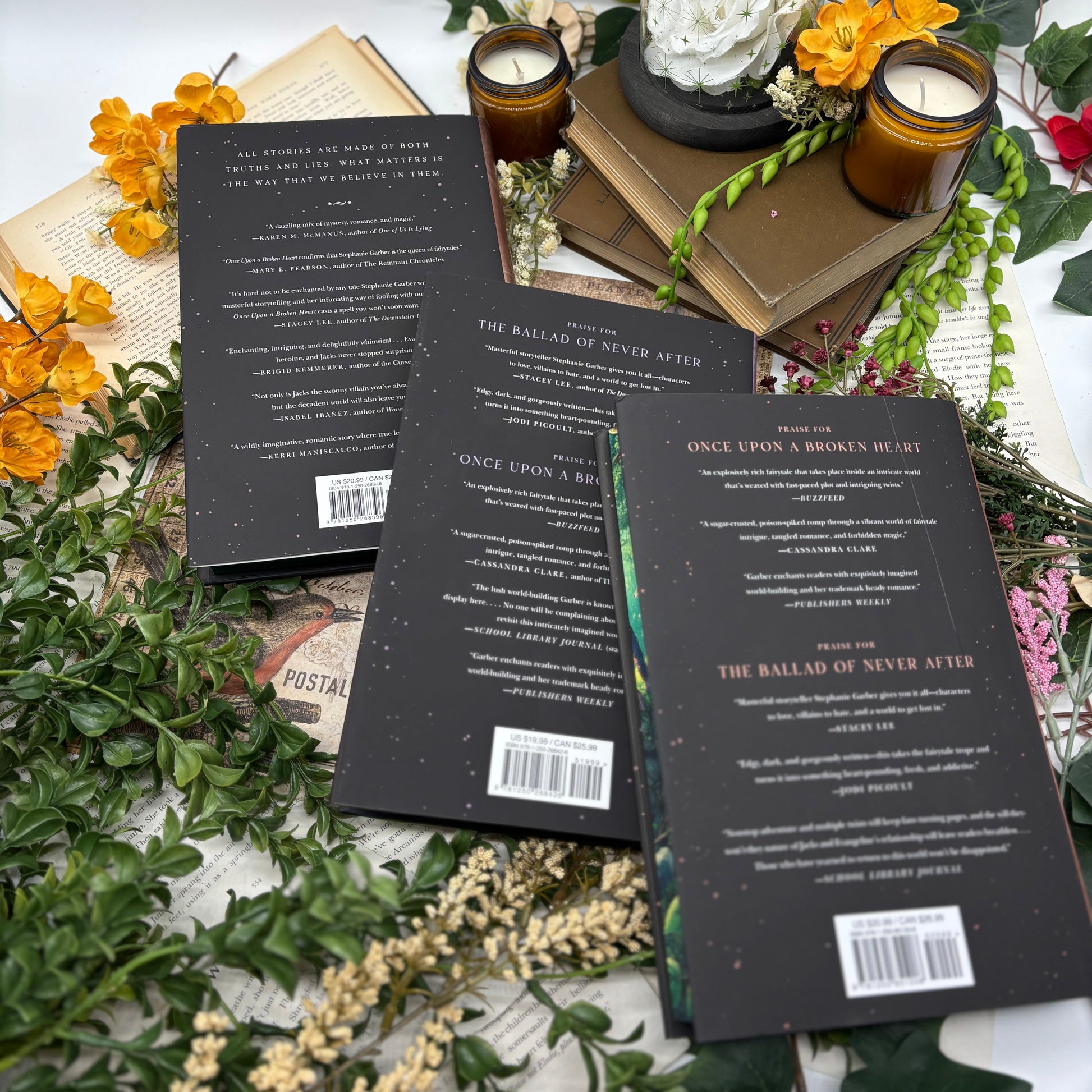 Once Upon a Broken Heart trilogy special edition hardcover set with custom edge designs