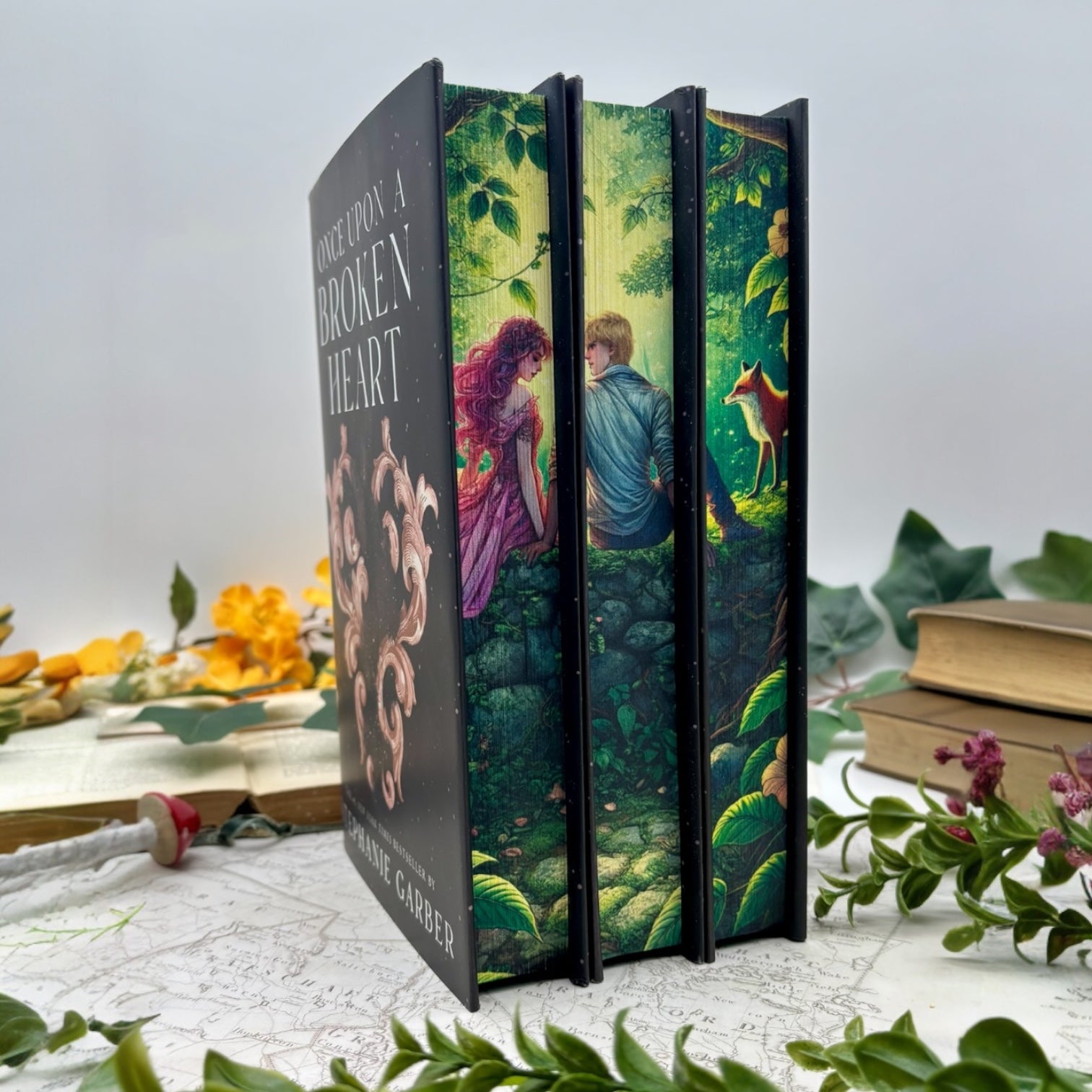 Once Upon a Broken Heart trilogy special edition hardcover set with custom edge designs blonde Jacks