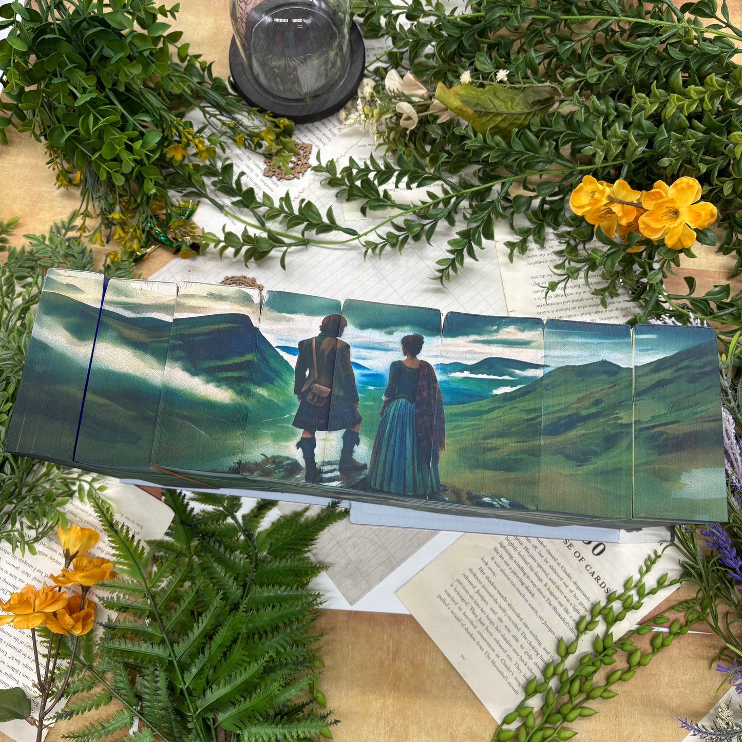 Outlander special edition paperback book set with custom edges by Diana Gabaldon top